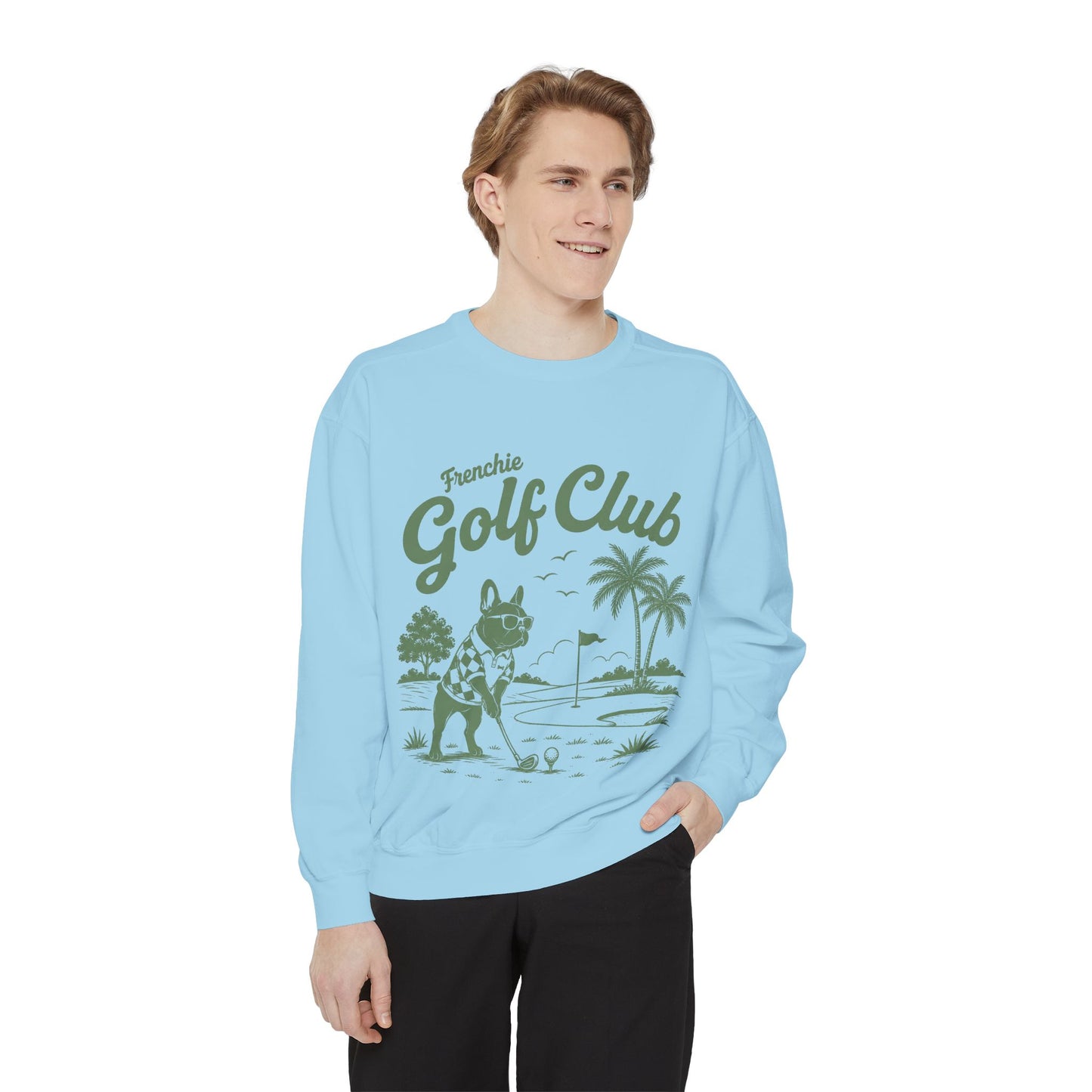 Frenchie Golf Club Sweatshirt — Cute French Bulldog Golfer Pullover