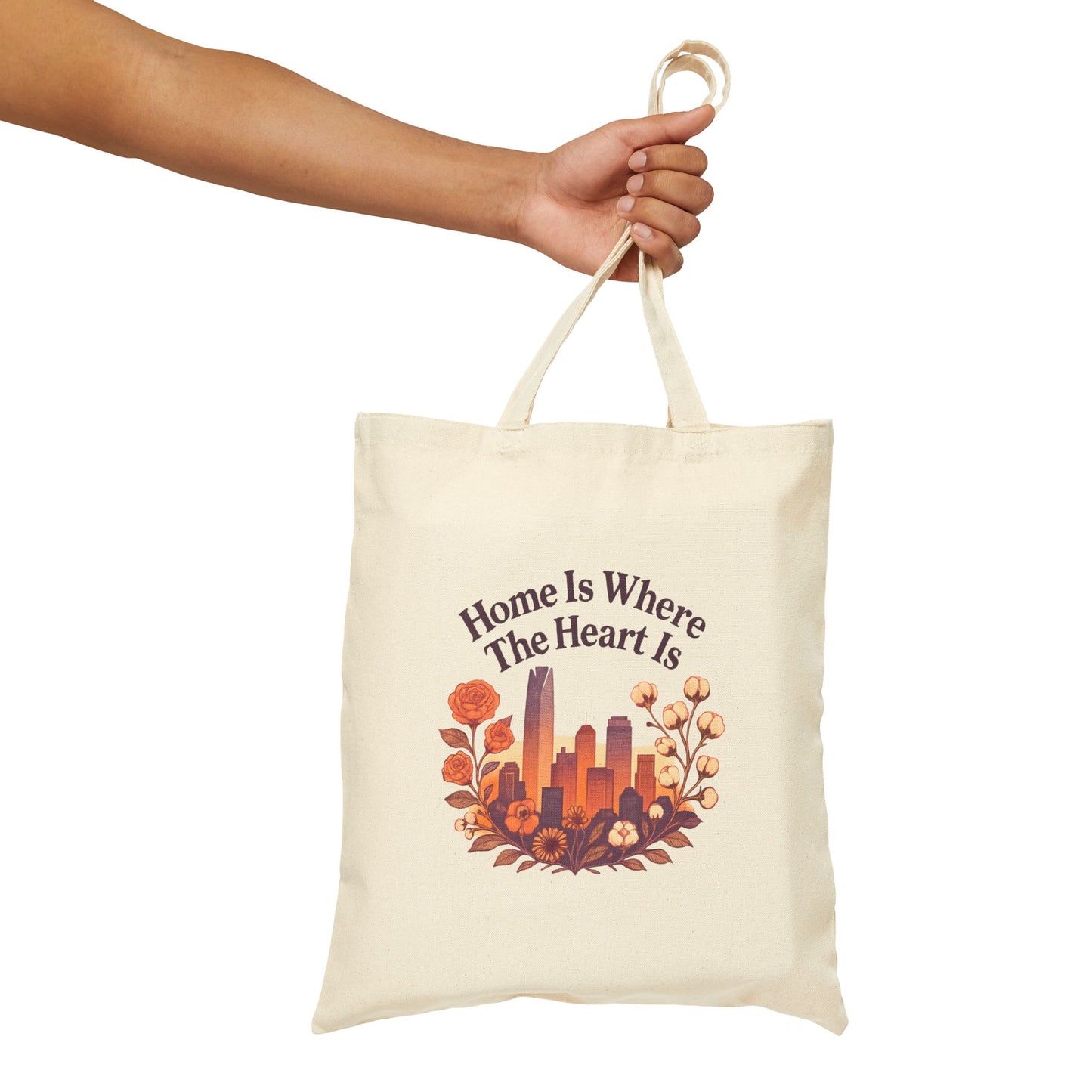 Home Is Where the Heart Is Oklahoma City Bag | Oklahoma Pride Gift | OKC Home Bag