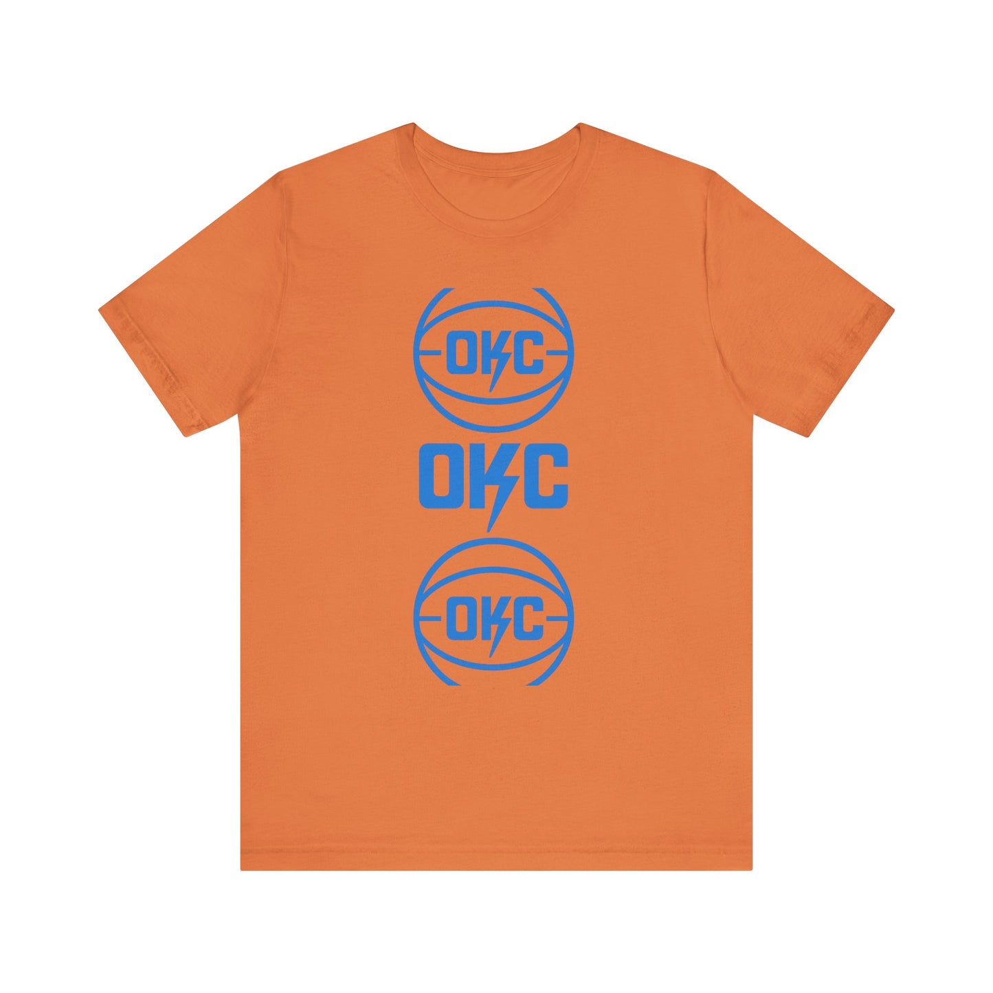 OKC Basketball T-Shirt | Oklahoma Basketball Inspired Tee | Retro Thunder Fan Shirt | Orange and Blue Game Day Graphic Tee