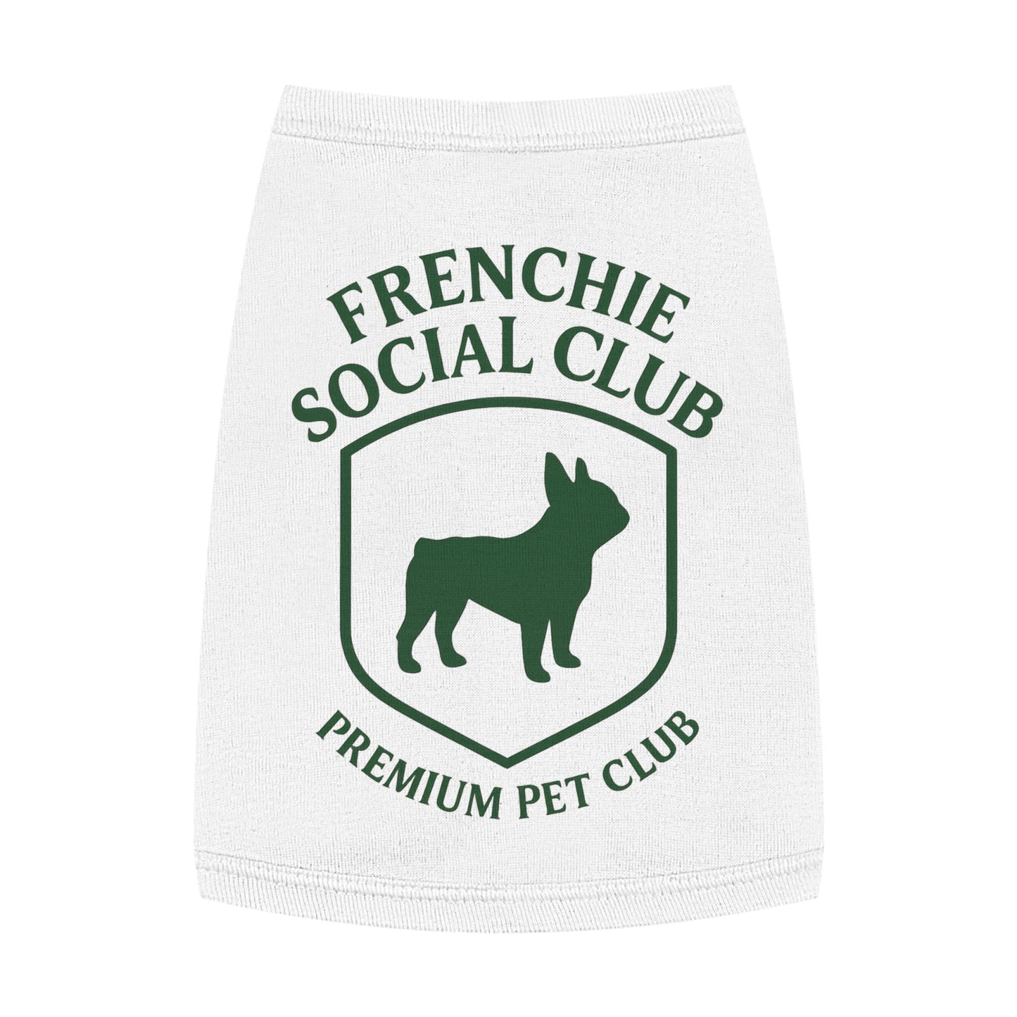 Frenchie Social Club Pet Tank Top, Cute Dog Apparel, French Bulldog Shirt, Pet Fashion, Summer Dog Outfit