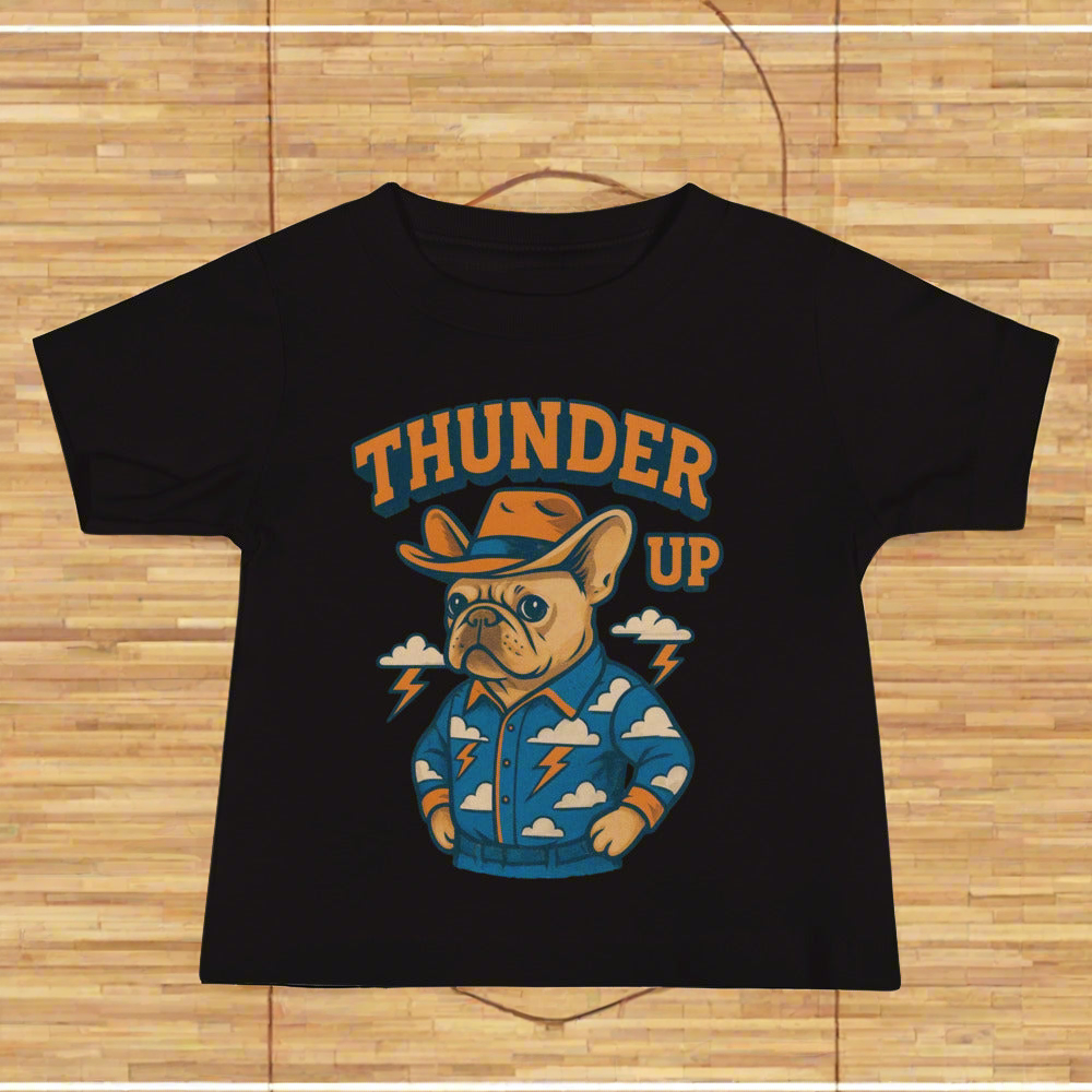 Thunder Up Frenchie Baby Jersey Short Sleeve Tee