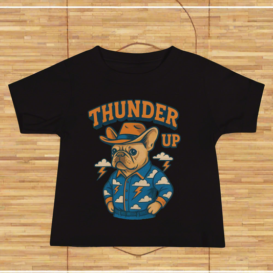 Thunder Up Frenchie Baby Jersey Short Sleeve Tee