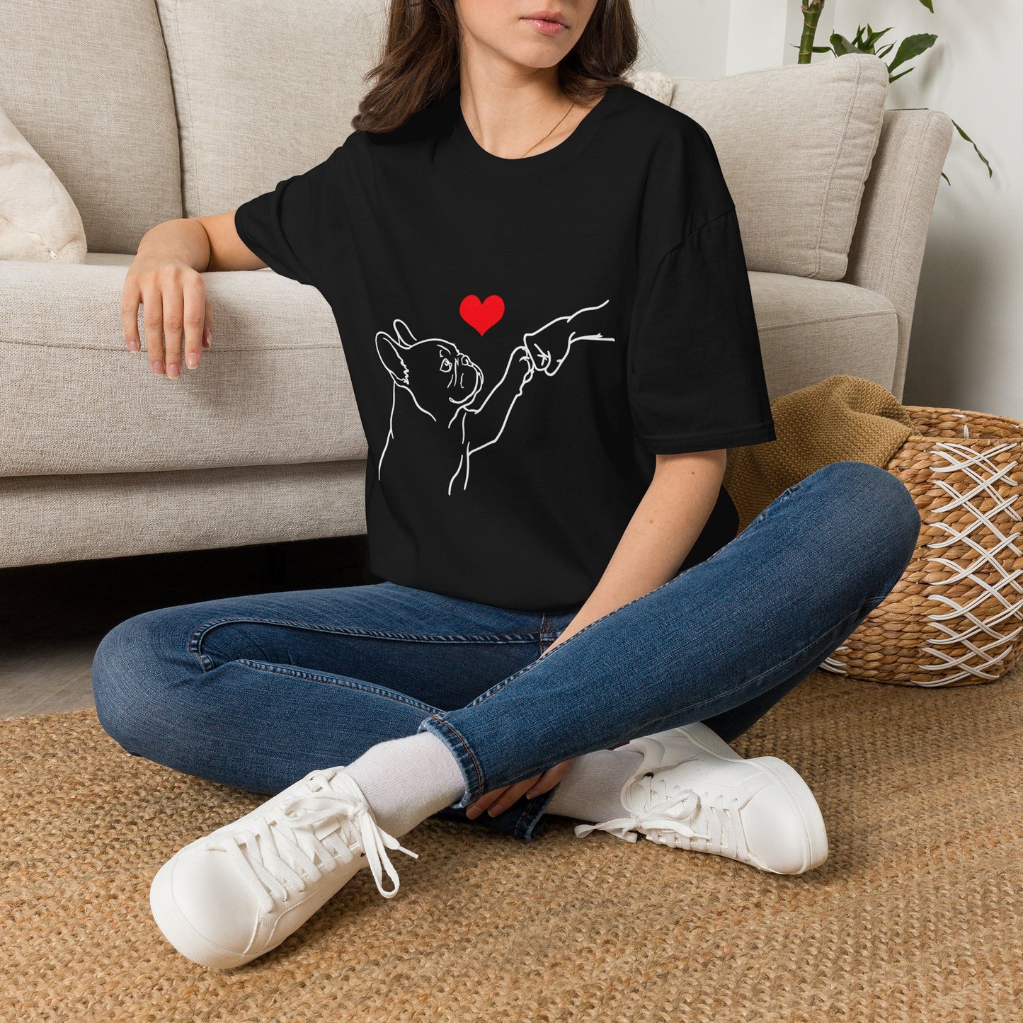 French Bulldog Love Shirt, Frenchie Mom Gift, French Bulldog Dad Shirt, Minimalist Frenchie Tee, Dog Lover Gift, French Bulldog Outline Shirt, Pet Memorial Tee