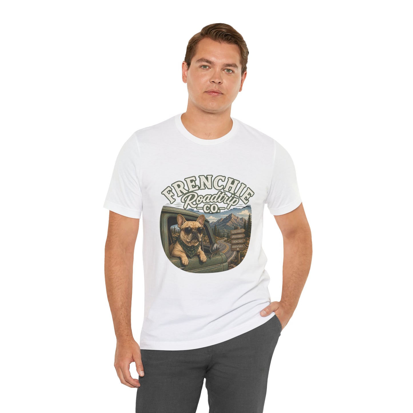 Frenchie Roadtrip Co Shirt, French Bulldog Road Trip Tee, Adventure Frenchie Shirt, Camping Dog Shirt, Travel Lover Gift, Vintage French Bulldog Tee, Outdoor Dog Apparel