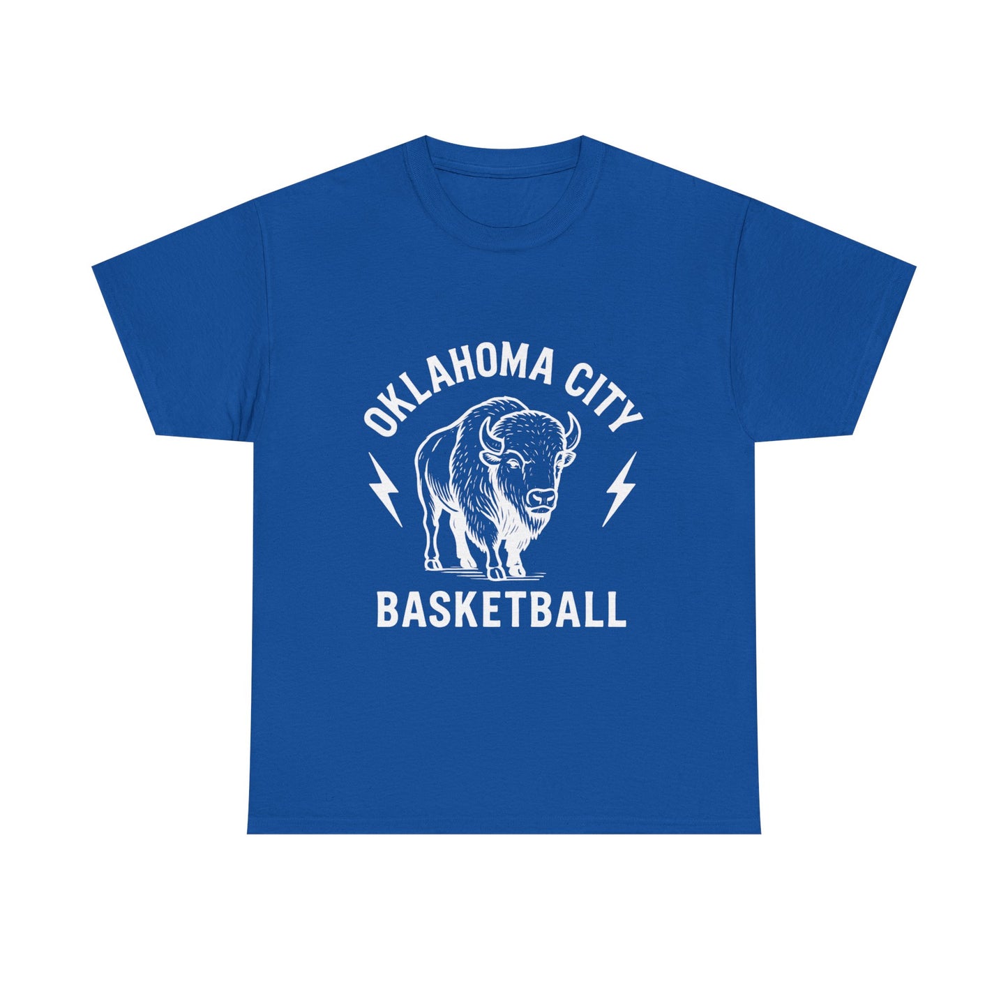 Oklahoma City Bison Basketball Shirt • OKC Hoops Tee • Retro Thunder Spirit T-Shirt • Western Bison Basketball Fan Shirt