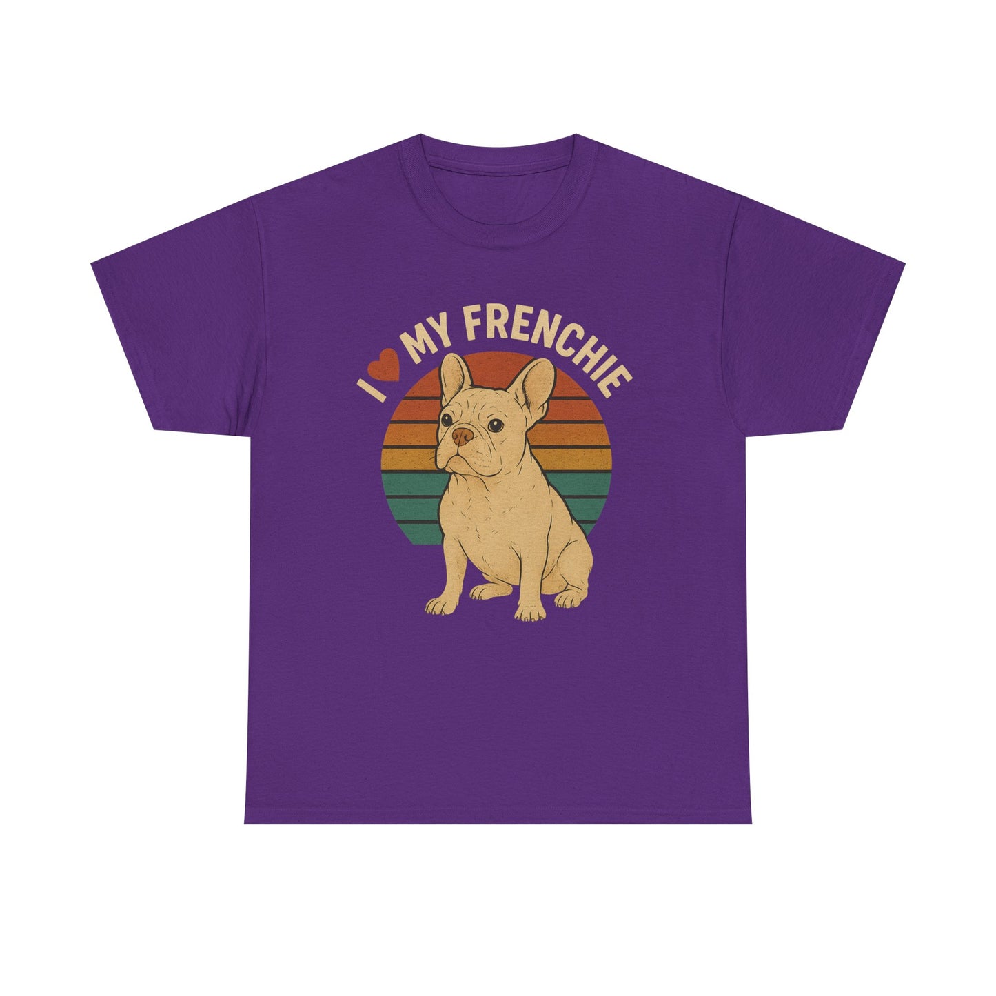 I Love My Frenchie T-Shirt | Retro Cream French Bulldog Tee | Cute Dog Mom Gift | Vintage Frenchie Lover Shirt | Soft Unisex Graphic Top