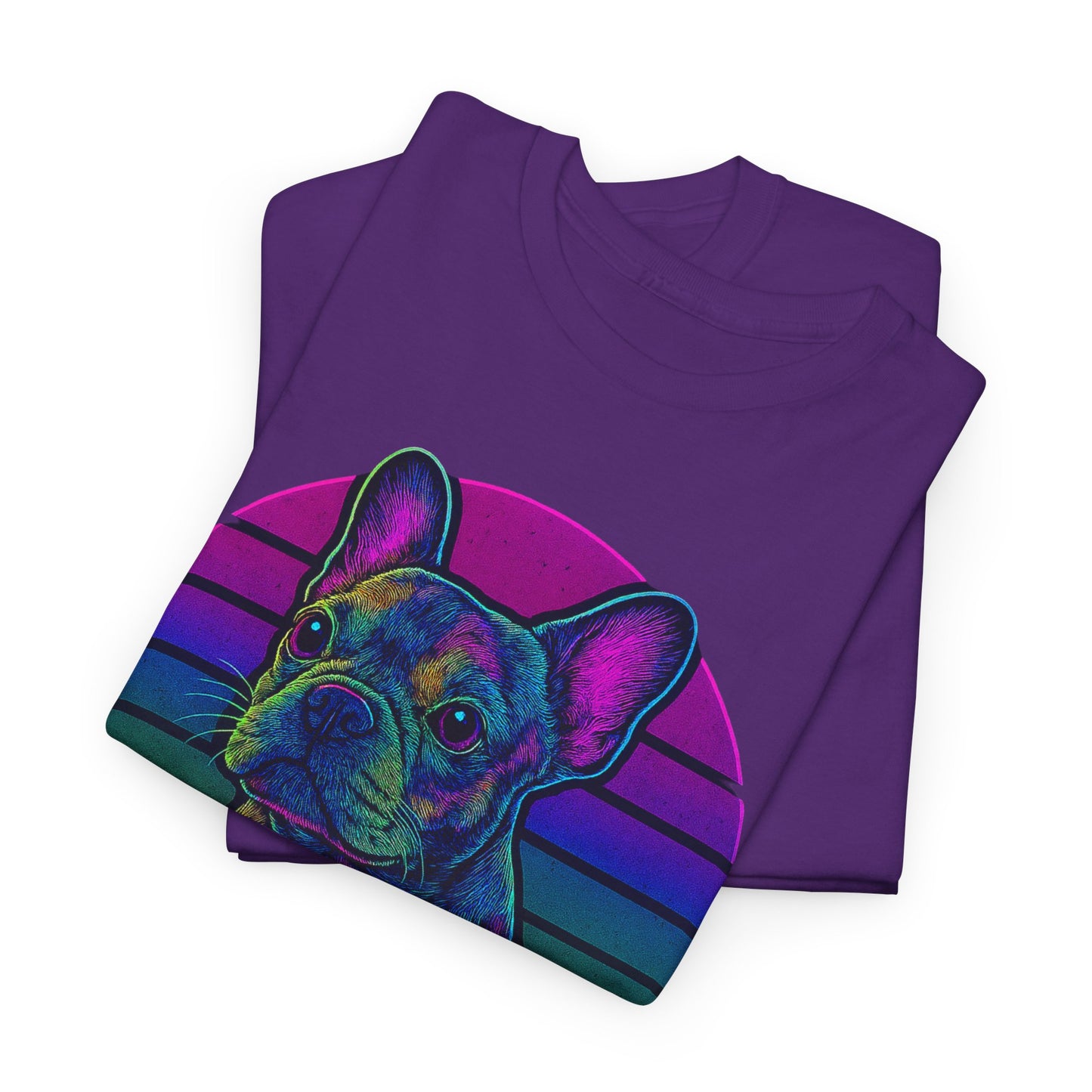 Neon French Bulldog T-Shirt | Retro 80s Frenchie Tee | Colorful Dog Lover Shirt | Electric Frenchie Gift for Men & Women
