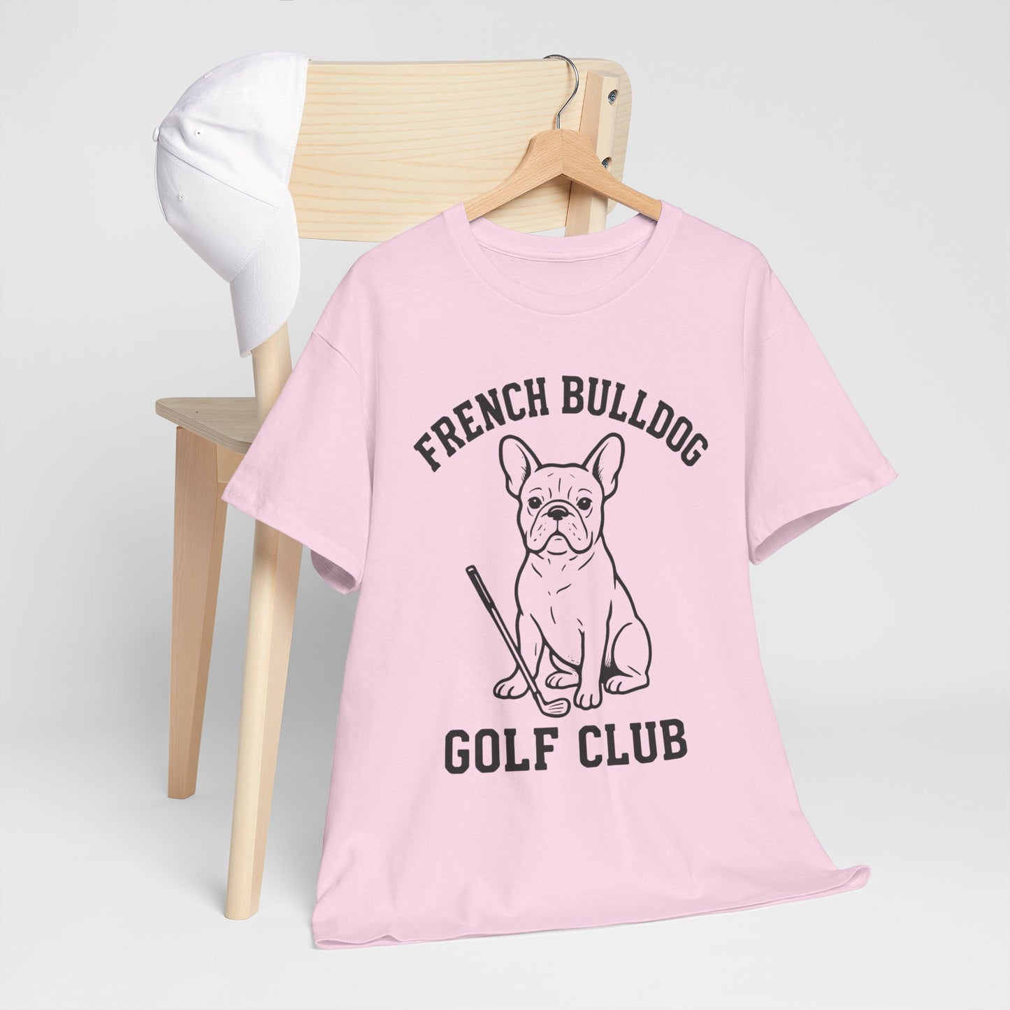 French Bulldog Golf Club Shirt | Frenchie Golf Tee | Frenchie Lover Gift | Dog Dad Golf Shirt | Dog Mom Golf Apparel | Retro Line Art Bulldog Tee