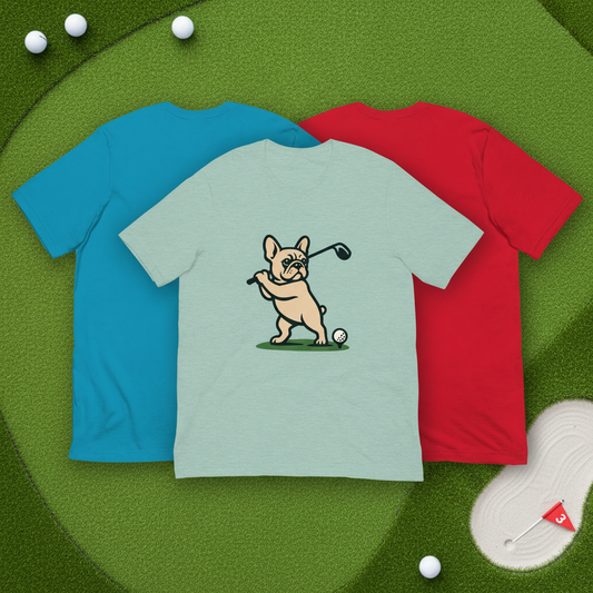 Golf Frenchie Unisex t-shirt