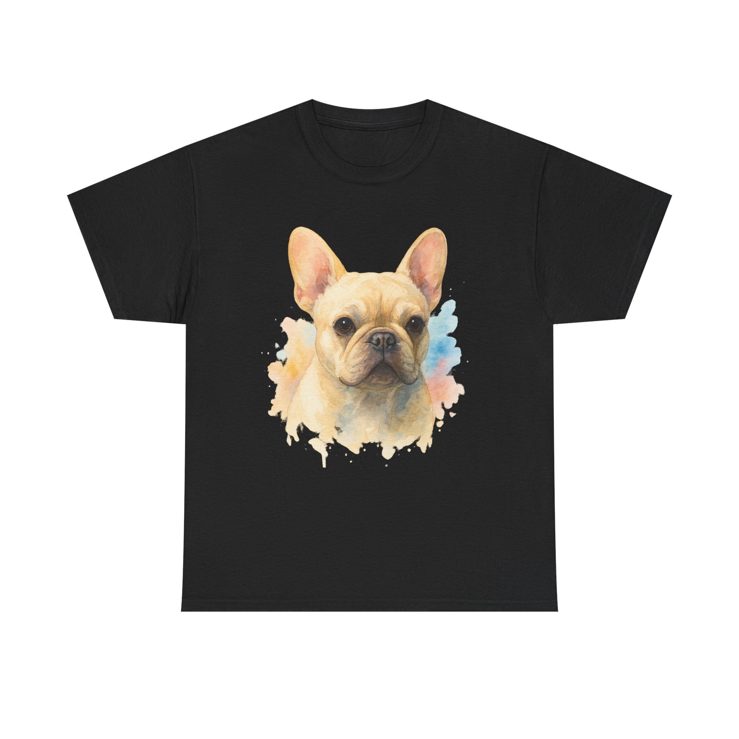 Watercolor French Bulldog T-Shirt | Artistic Frenchie Graphic Tee | Cute Dog Lover Shirt | Unique Gift for Him or Her