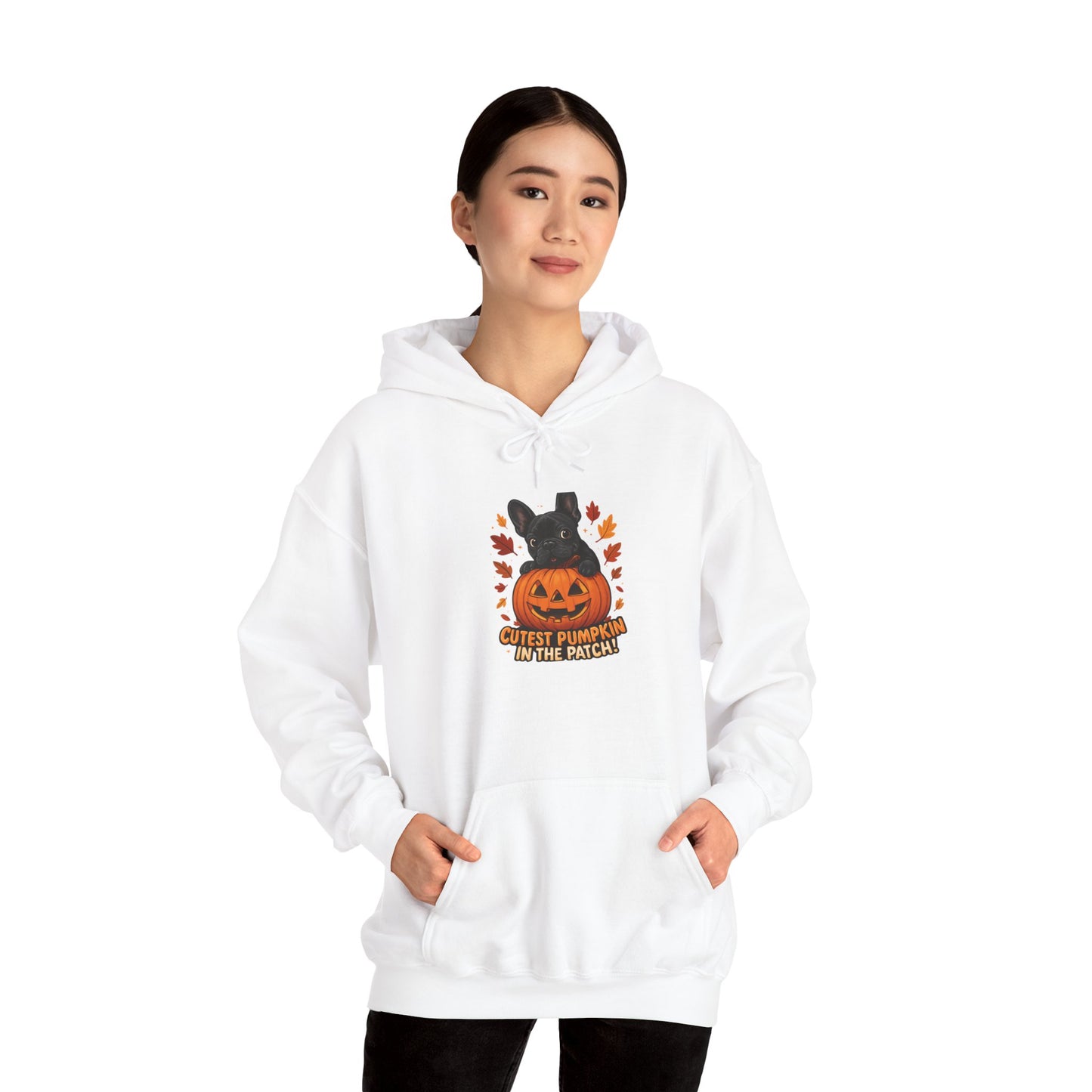 Cutest Pumpkin in the Patch Hoodie | Frenchie Fall Sweatshirt | Halloween Dog Lover Gift | Cozy French Bulldog Pumpkin Patch Hoodie
