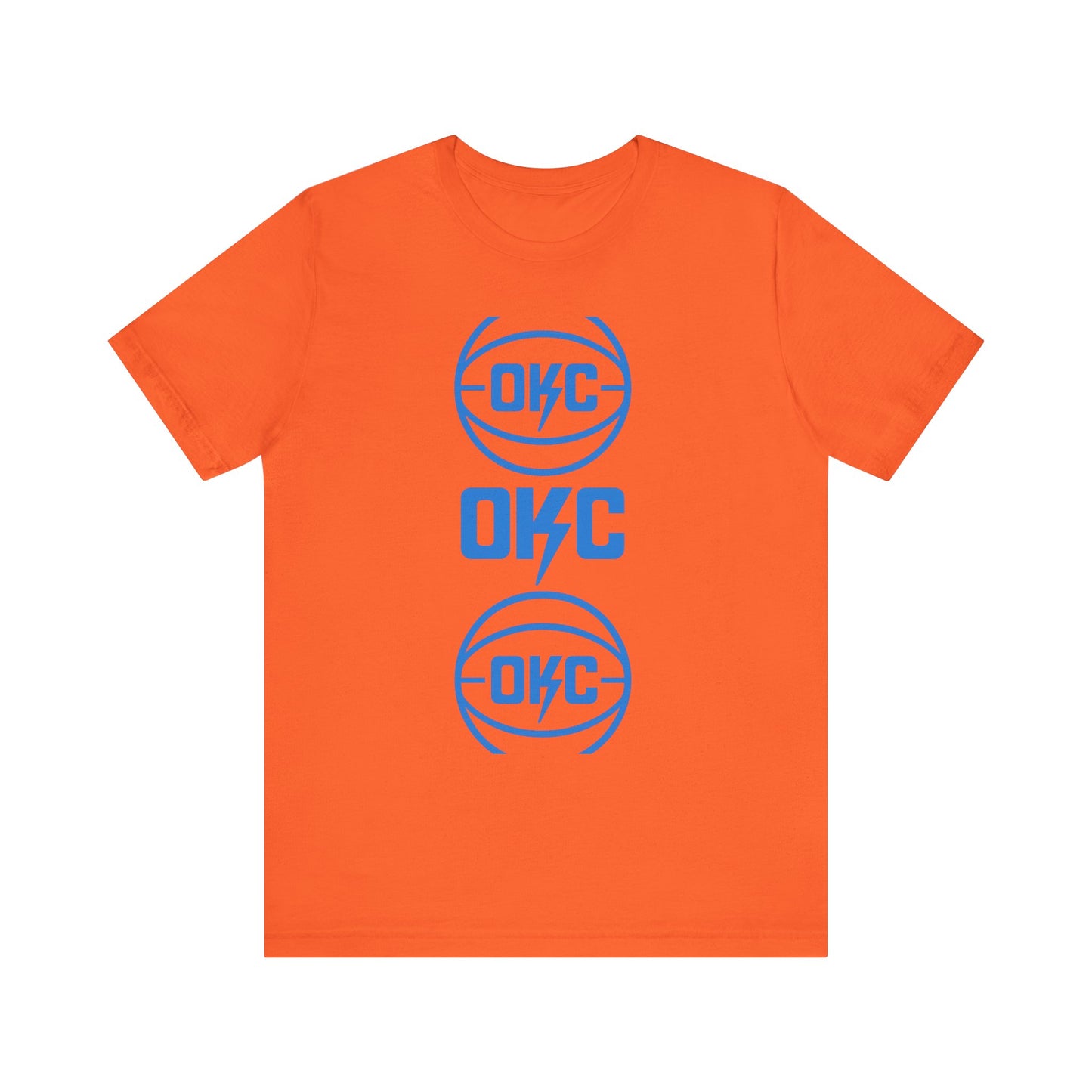 OKC Basketball T-Shirt | Oklahoma Basketball Inspired Tee | Retro Thunder Fan Shirt | Orange and Blue Game Day Graphic Tee