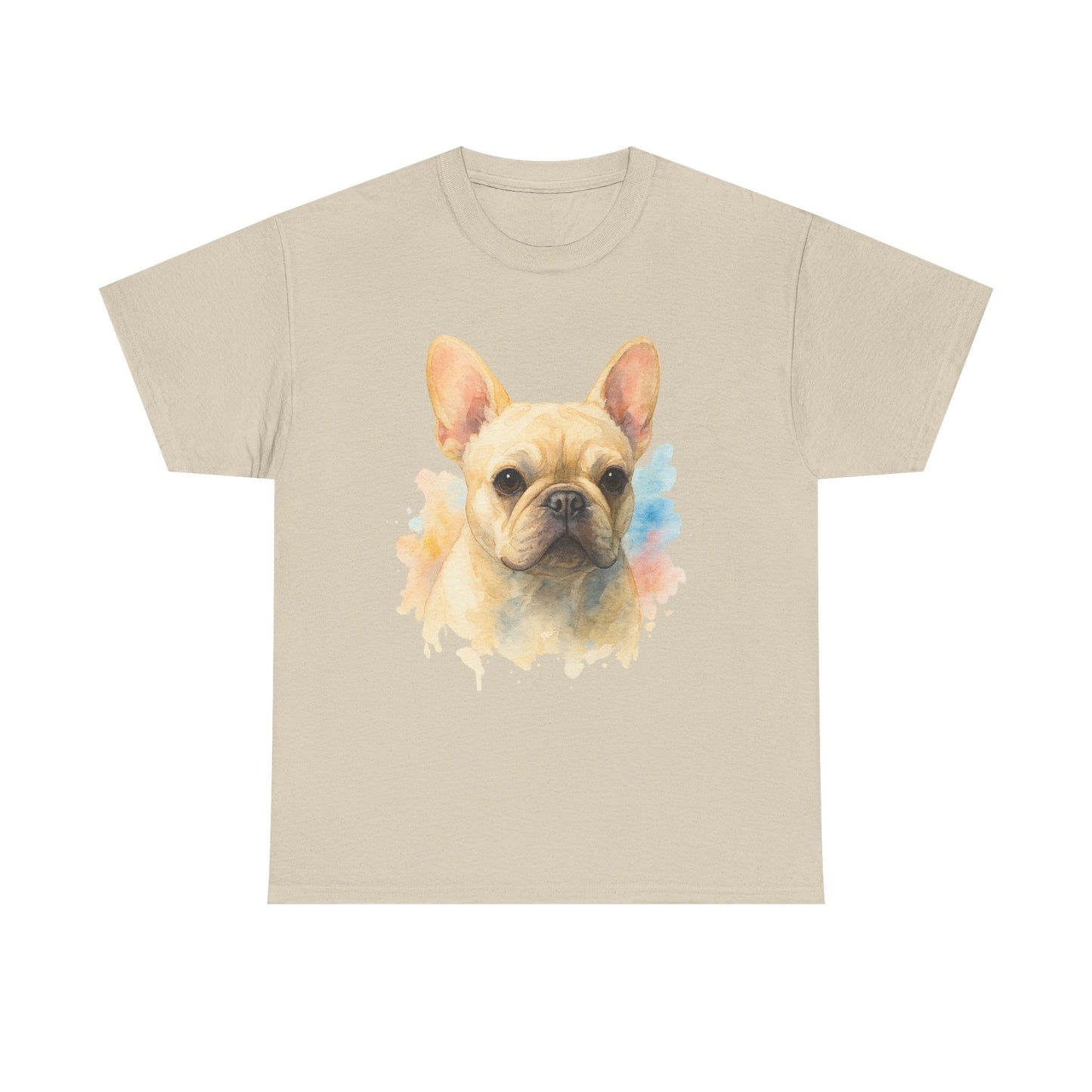 Watercolor French Bulldog T-Shirt | Artistic Frenchie Graphic Tee | Cute Dog Lover Shirt | Unique Gift for Him or Her