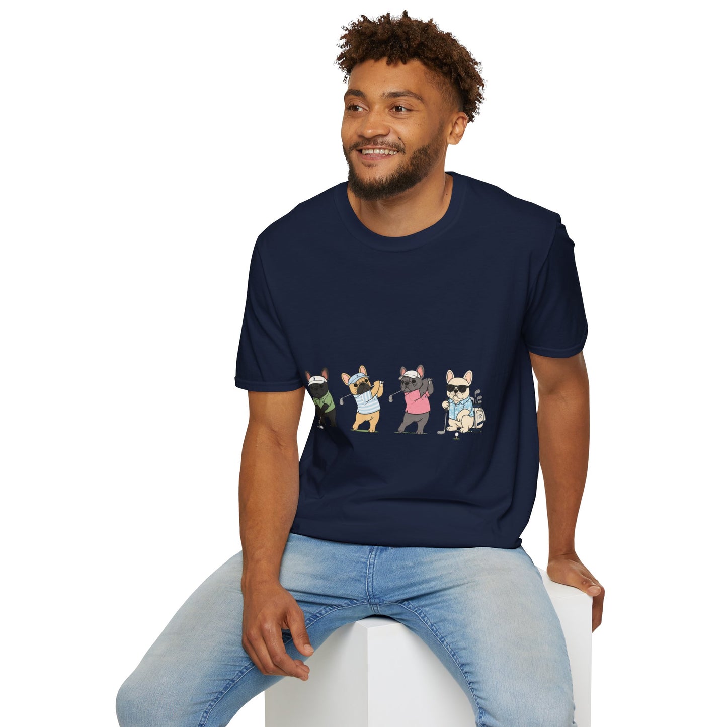 Frenchie Golf Shirt, French Bulldog Golf Tee, Funny Golfer Dog Shirt, Golf Lover Gift, Frenchie Country Club Shirt, Dog Dad Golf Tee