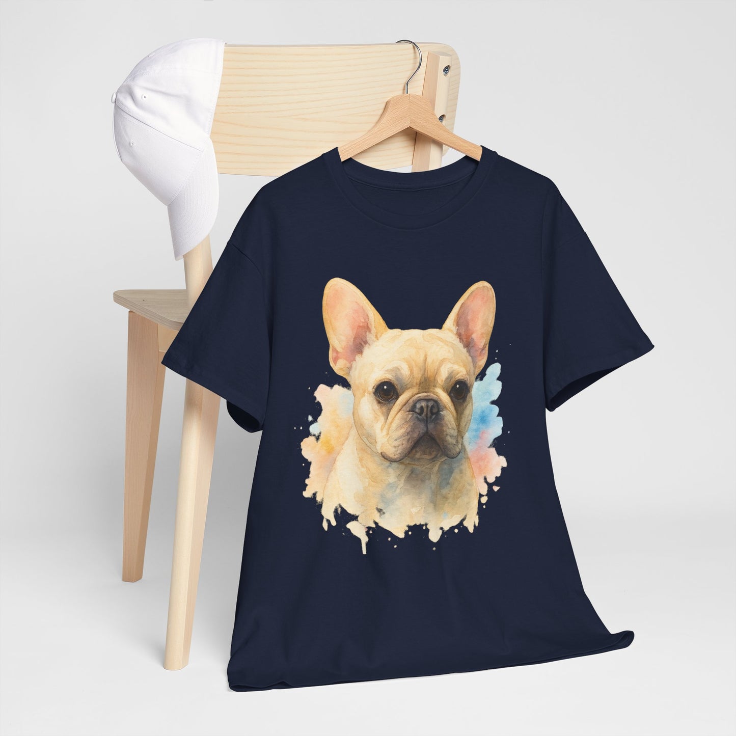 Watercolor French Bulldog T-Shirt | Artistic Frenchie Graphic Tee | Cute Dog Lover Shirt | Unique Gift for Him or Her