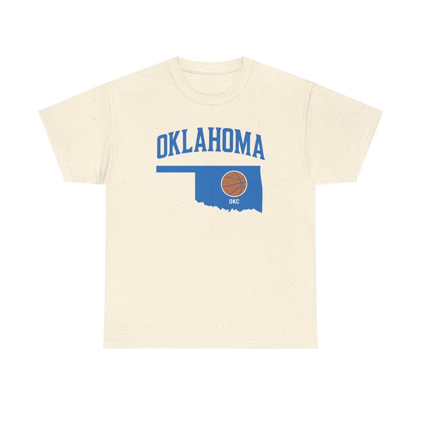 Oklahoma City Basketball Shirt | OKC Basketball Style Tee | Blue & Orange Oklahoma State T-Shir