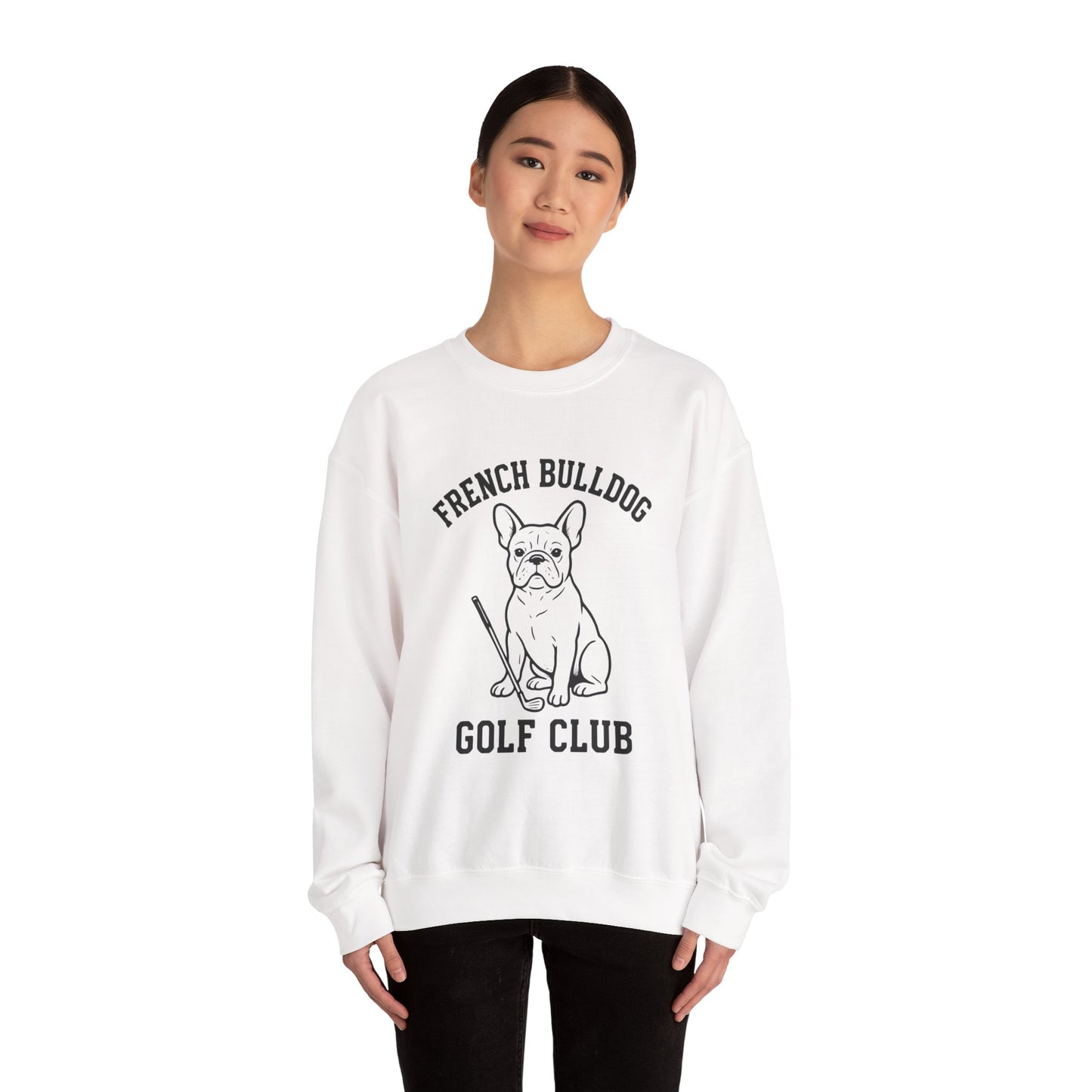 French Bulldog Golf Club Sweatshirt | Frenchie Golf Crewneck | Cute Dog Golfer Sweater | Frenchie Lover Gift | Golf Dog Apparel | Pet Lover Pullover