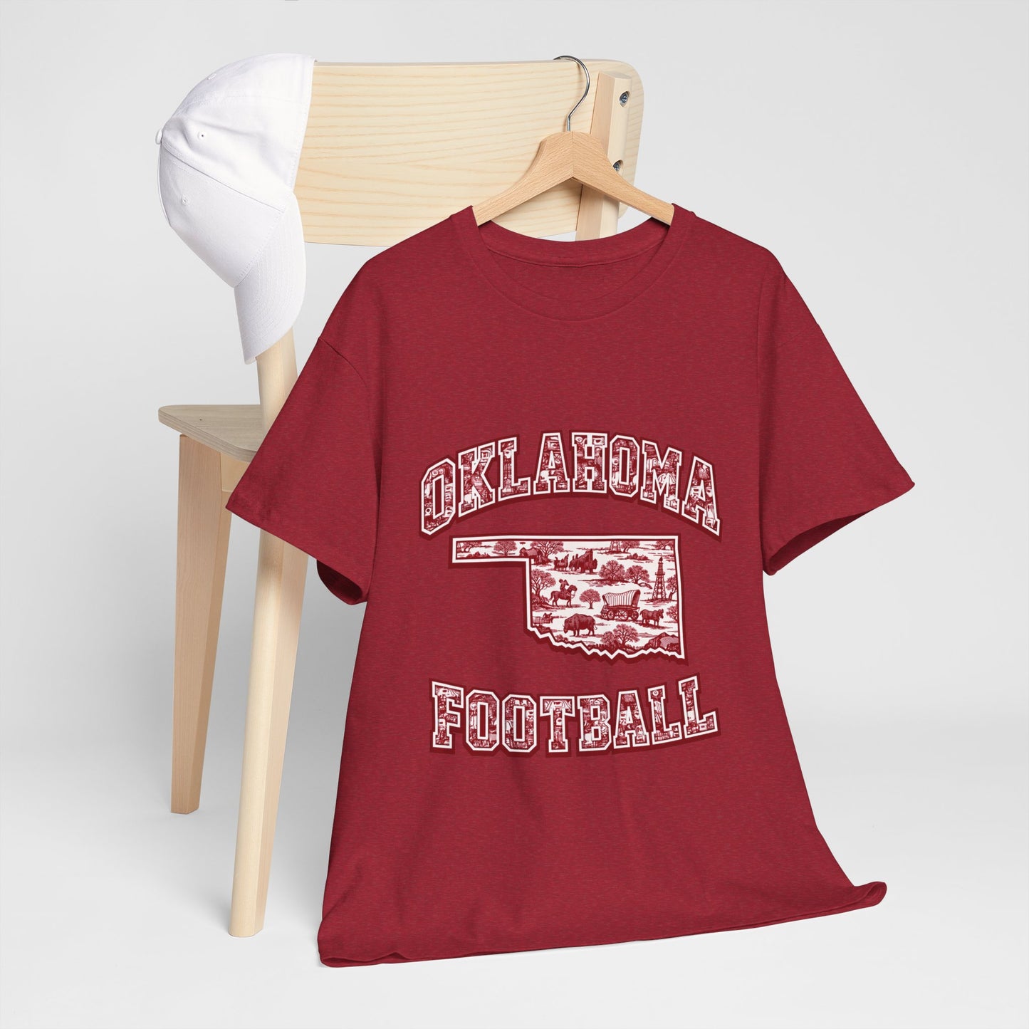 Oklahoma Football Shirt, Vintage Oklahoma Game Day Tee, Crimson Football Fan Shirt, Oklahoma State Toile Graphic Tee, College Football Gift