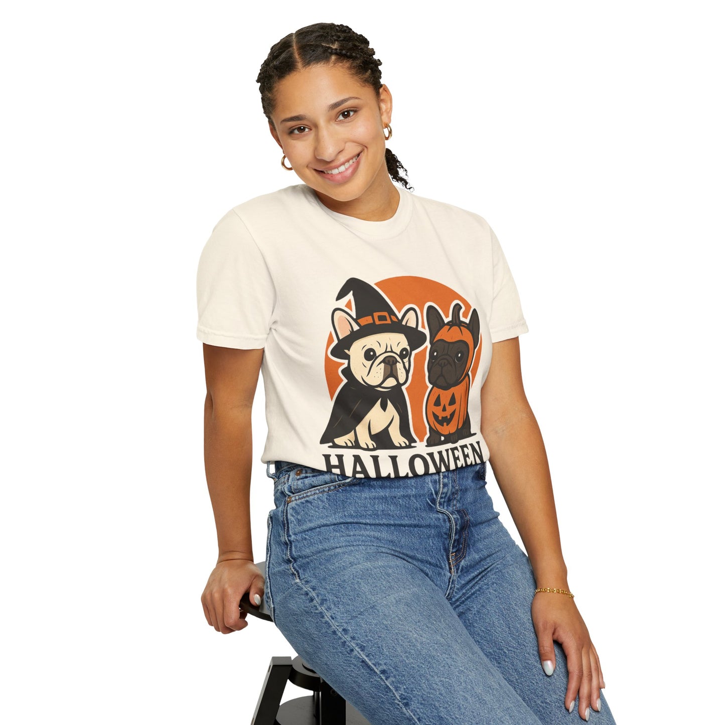 French Bulldog Halloween Sweatshirt | Spooky Frenchie Pullover | Ghost Dog Lover Crewneck | Cute Pumpkin Fall Sweater