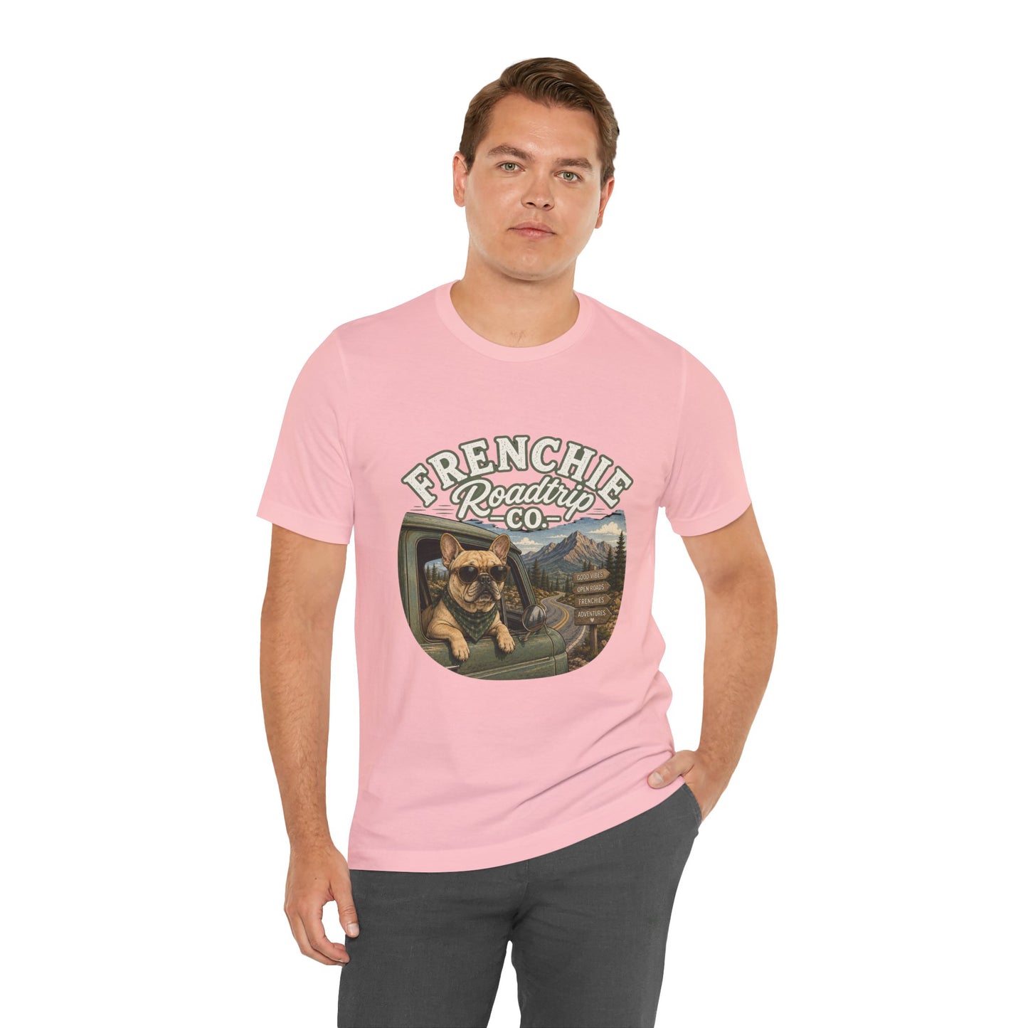 Frenchie Roadtrip Co Shirt, French Bulldog Road Trip Tee, Adventure Frenchie Shirt, Camping Dog Shirt, Travel Lover Gift, Vintage French Bulldog Tee, Outdoor Dog Apparel