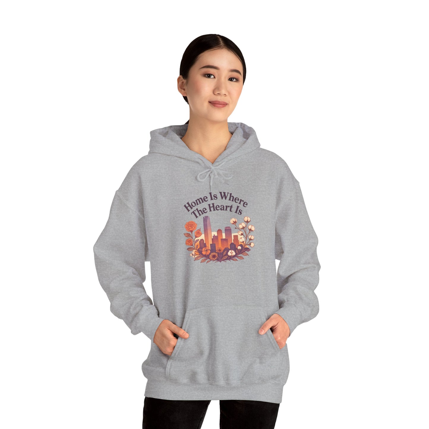 Home Is Where the Heart Is Oklahoma City Hoodie | Oklahoma Pride Gift | OKC Home Hoodie