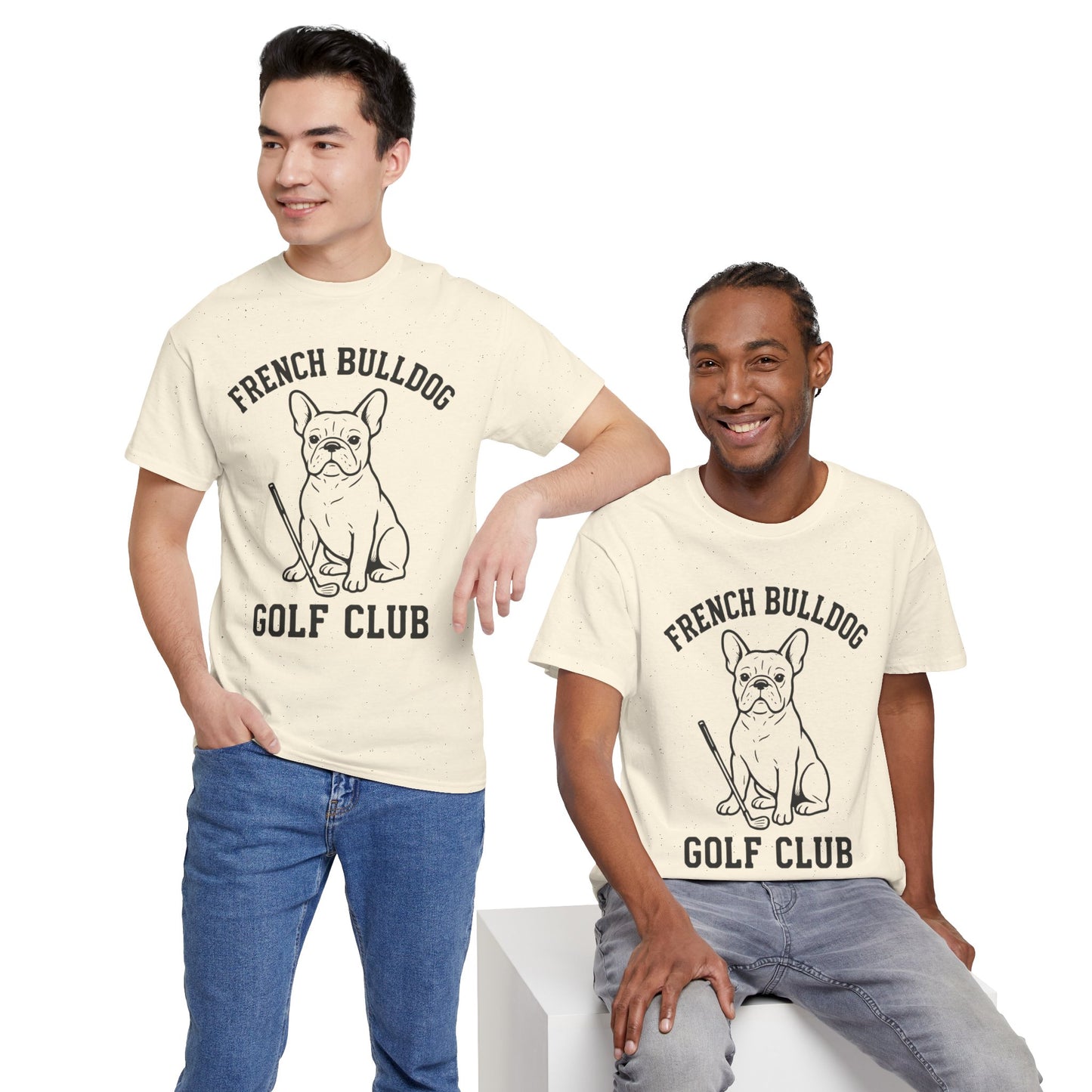 French Bulldog Golf Club Shirt | Frenchie Golf Tee | Frenchie Lover Gift | Dog Dad Golf Shirt | Dog Mom Golf Apparel | Retro Line Art Bulldog Tee
