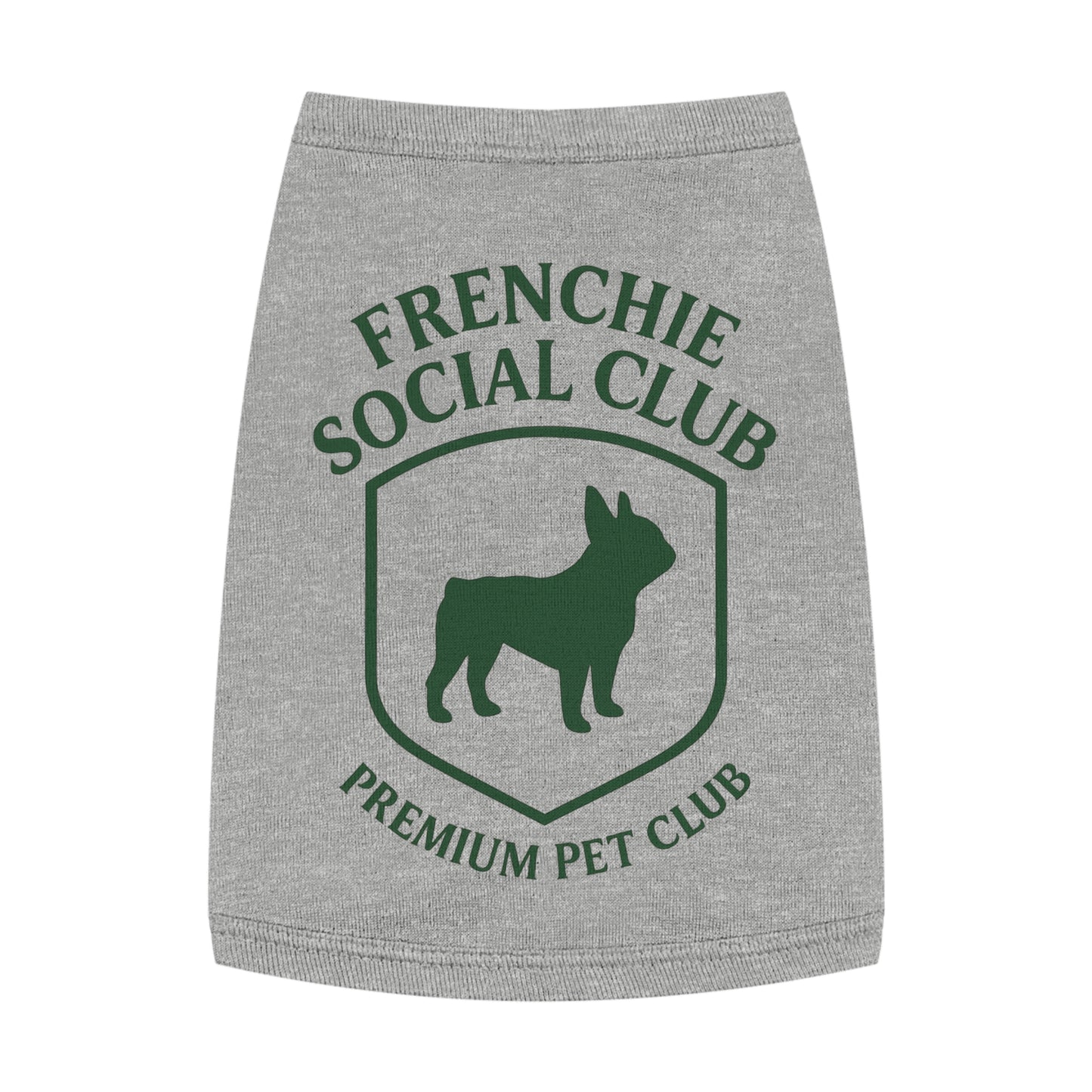 Frenchie Social Club Pet Tank Top, Cute Dog Apparel, French Bulldog Shirt, Pet Fashion, Summer Dog Outfit