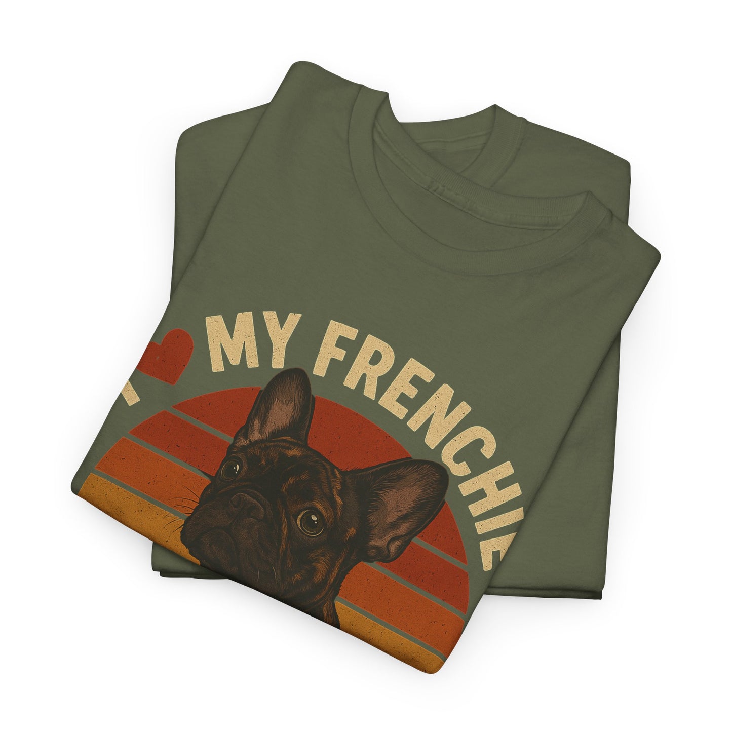 I Love My Frenchie T-Shirt | Merle French Bulldog Retro Tee | Vintage Dog Lover Shirt | Frenchie Mom & Dad Gift
