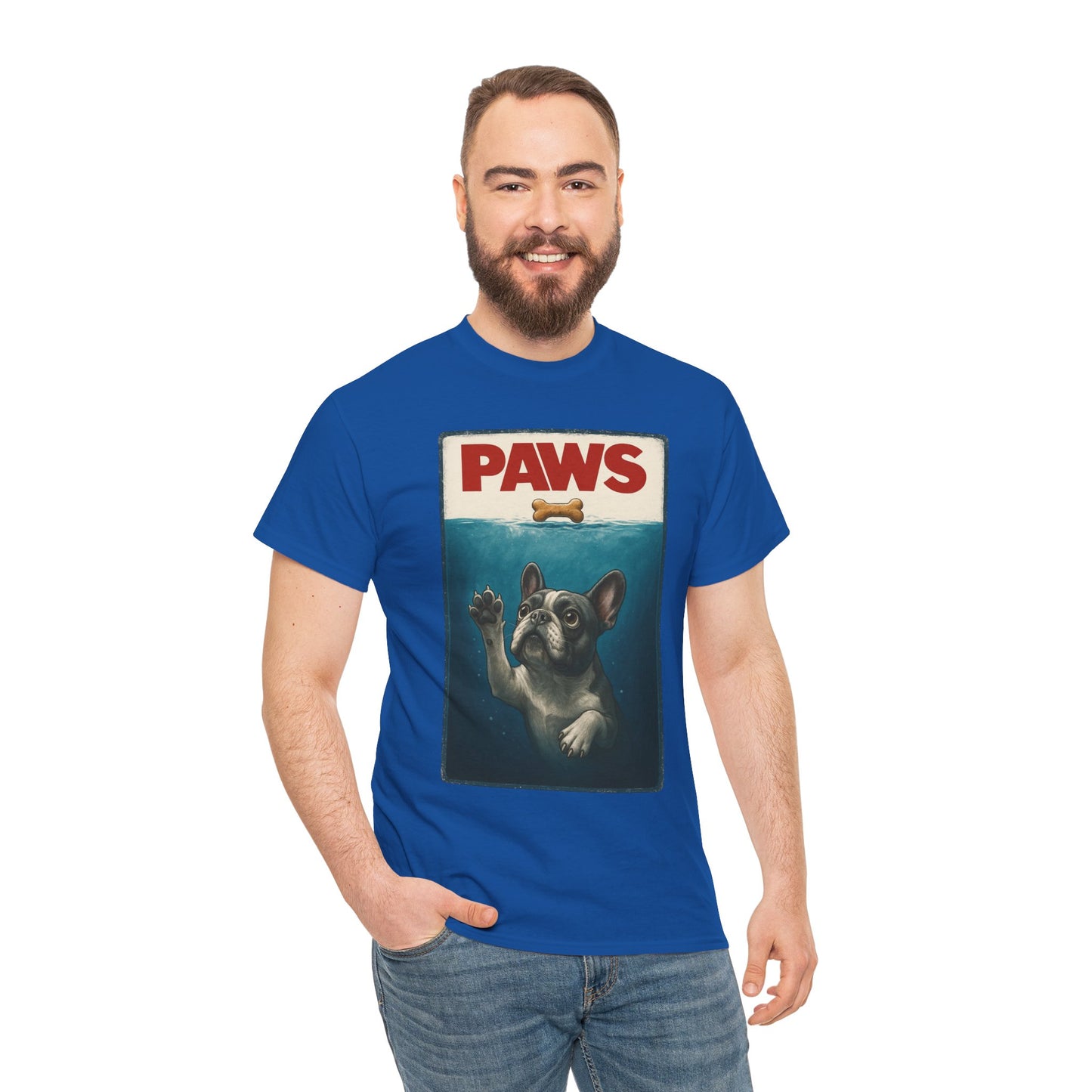 PAWS Frenchie Shirt | Funny French Bulldog Parody Tee | Dog Lover Novelty T-Shirt | Cute Frenchie Graphic | Unique Gift for Frenchie Owners