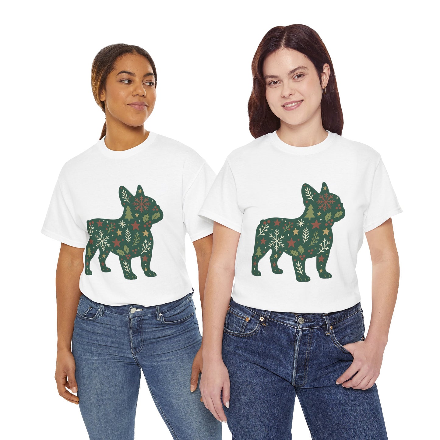 Christmas Frenchie Sweatshirt | Holiday French Bulldog Silhouette | Festive Dog Lover Gift | Cute Winter Frenchie Apparel