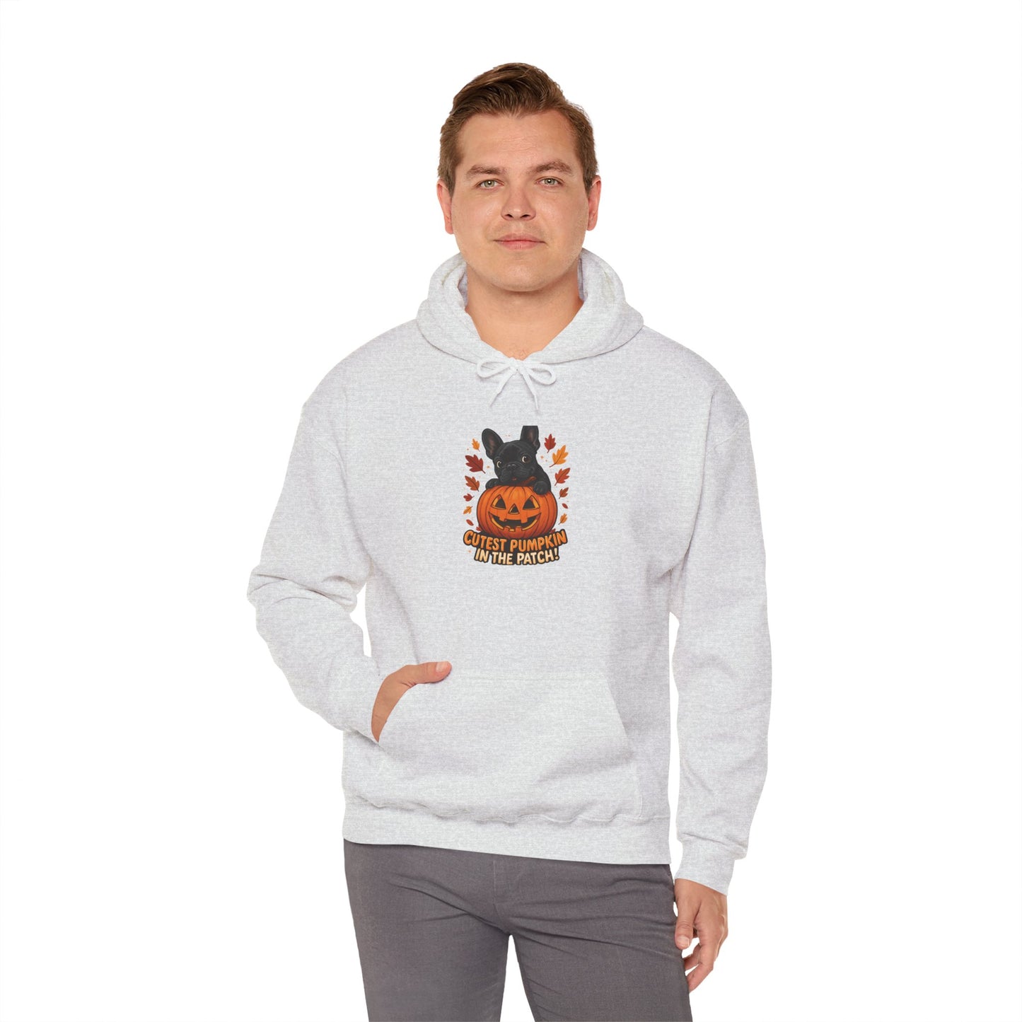 Cutest Pumpkin in the Patch Hoodie | Frenchie Fall Sweatshirt | Halloween Dog Lover Gift | Cozy French Bulldog Pumpkin Patch Hoodie