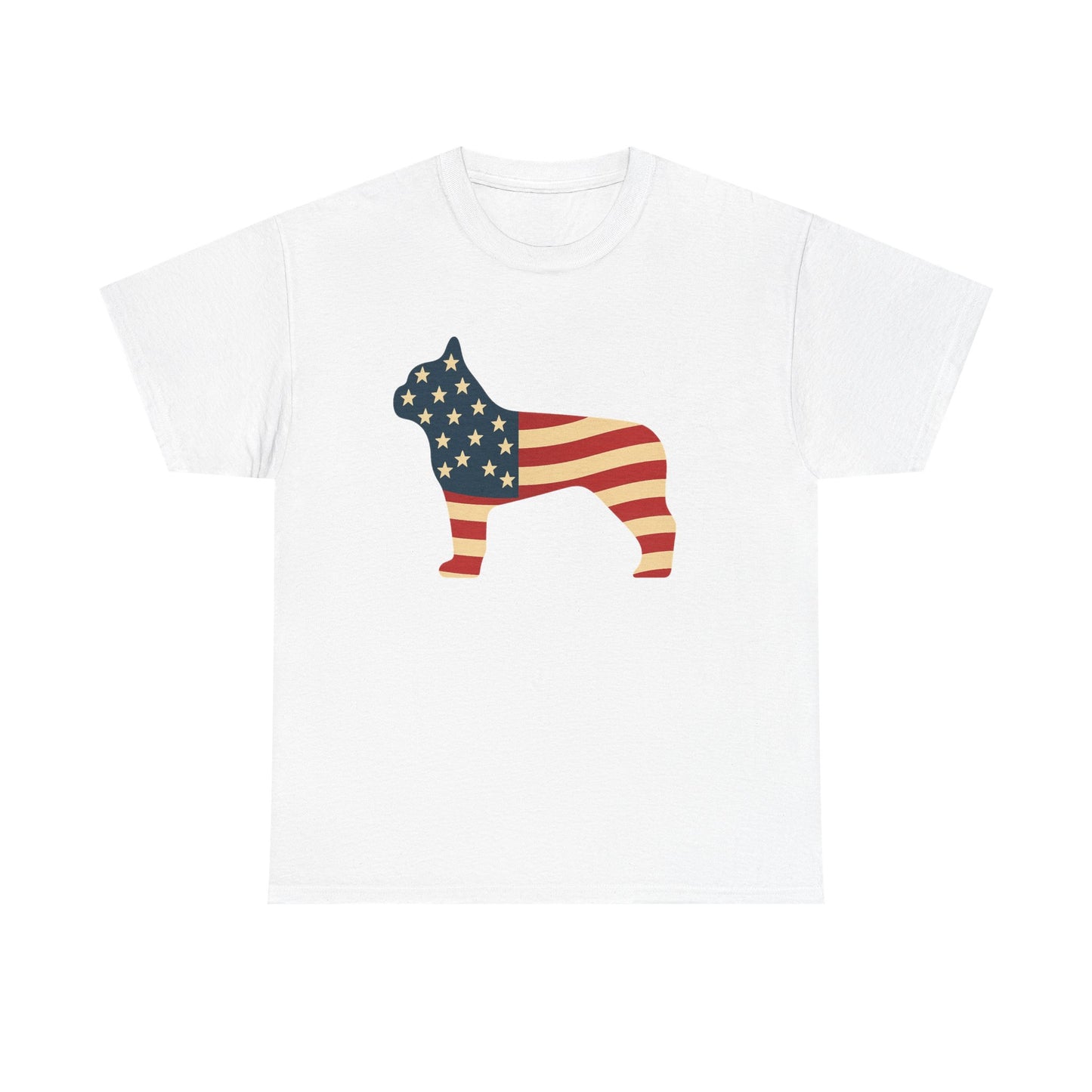 Patriotic French Bulldog T-Shirt | American Flag Frenchie Tee | USA Dog Lover Shirt | 4th of July French Bulldog Gift for Dog Moms & Dads