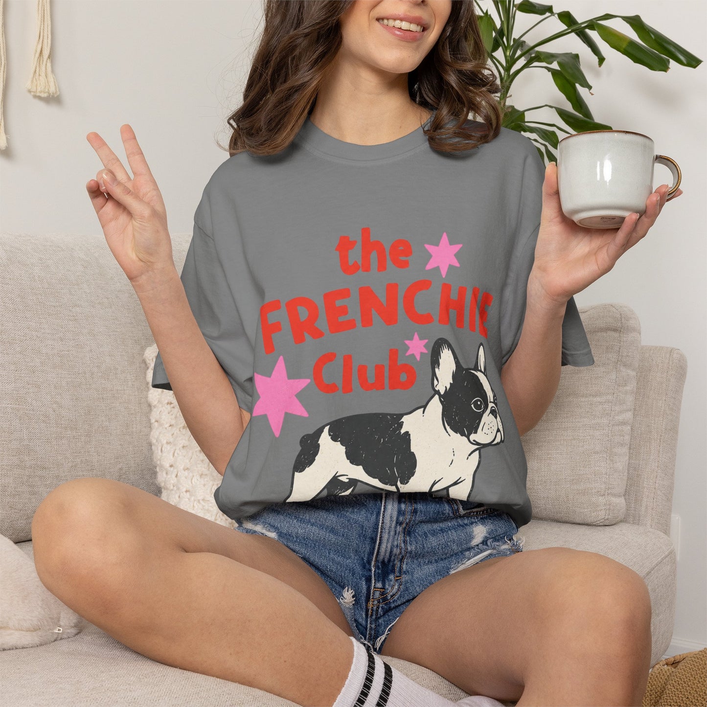 Frenchie Club Shirt, French Bulldog Graphic Tee, Short But Make It Cool Shirt, Cute Frenchie T-Shirt, Retro Dog Lover Gift, French Bulldog Lover Tee, Trendy Frenchie Shirt