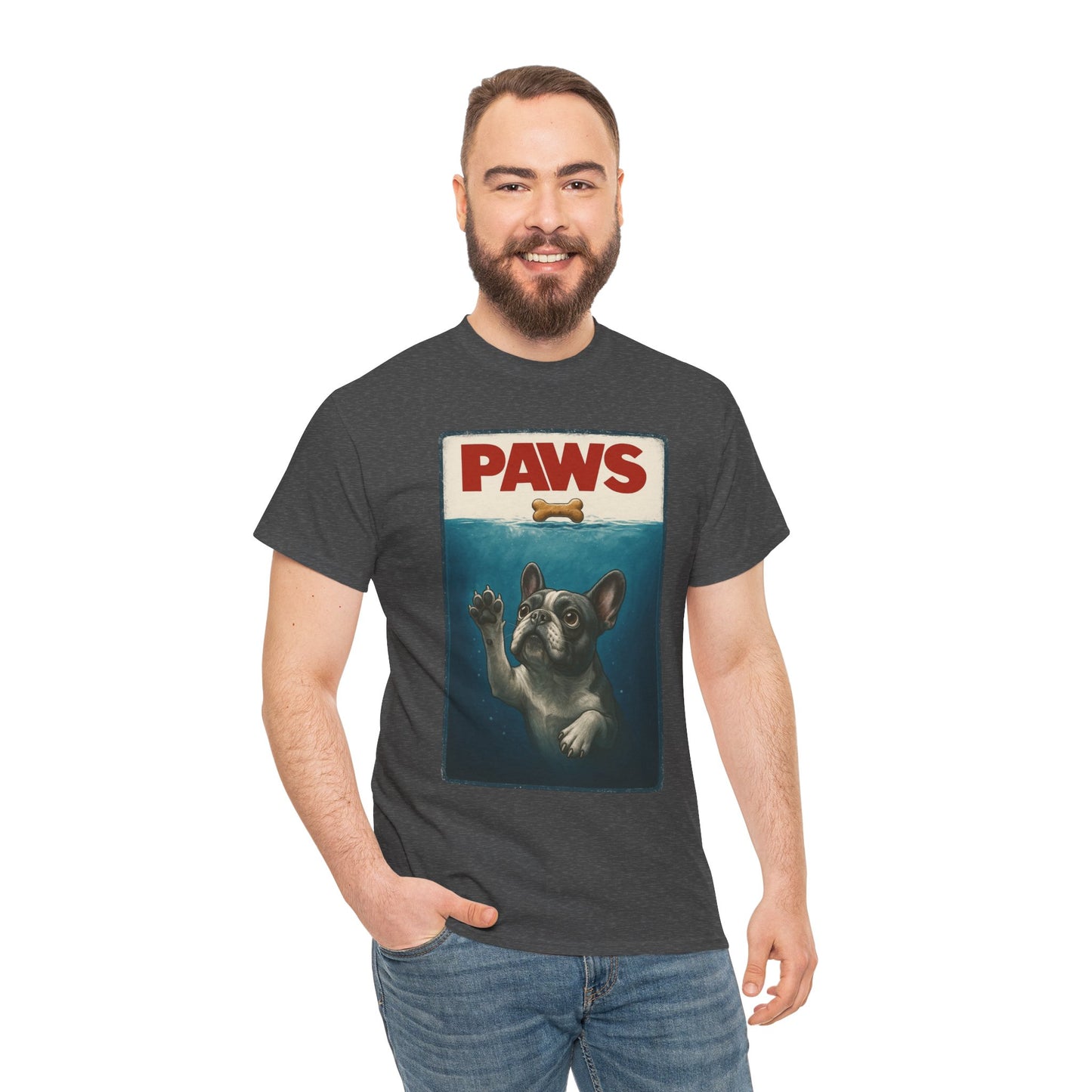 PAWS Frenchie Shirt | Funny French Bulldog Parody Tee | Dog Lover Novelty T-Shirt | Cute Frenchie Graphic | Unique Gift for Frenchie Owners