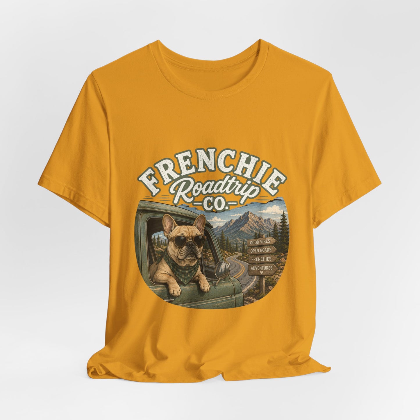 Frenchie Roadtrip Co Shirt, French Bulldog Road Trip Tee, Adventure Frenchie Shirt, Camping Dog Shirt, Travel Lover Gift, Vintage French Bulldog Tee, Outdoor Dog Apparel