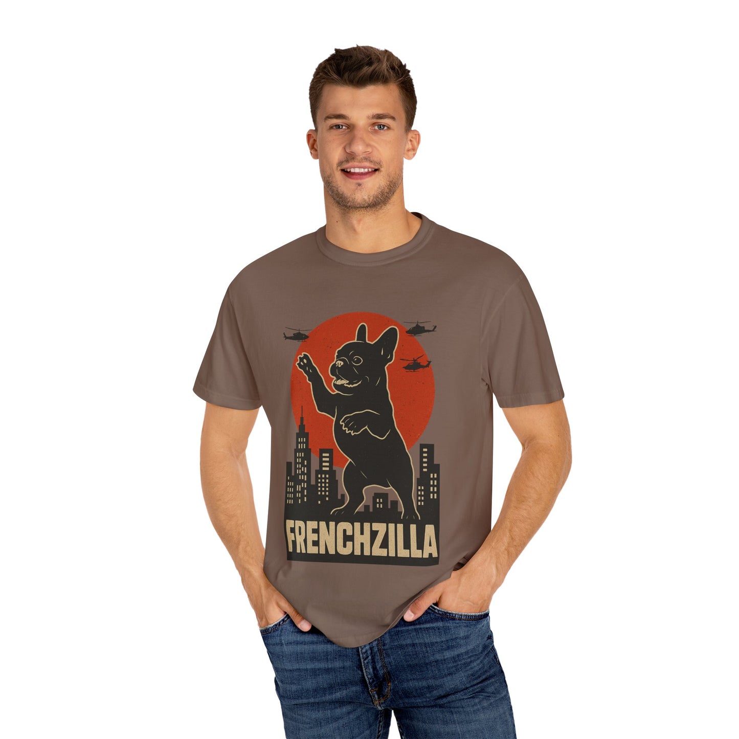 French Bulldogzilla T-shirt | Retro Japanese Frenchie Tee | Funny Inspired Dog Lover Gift | Unisex t-shirt