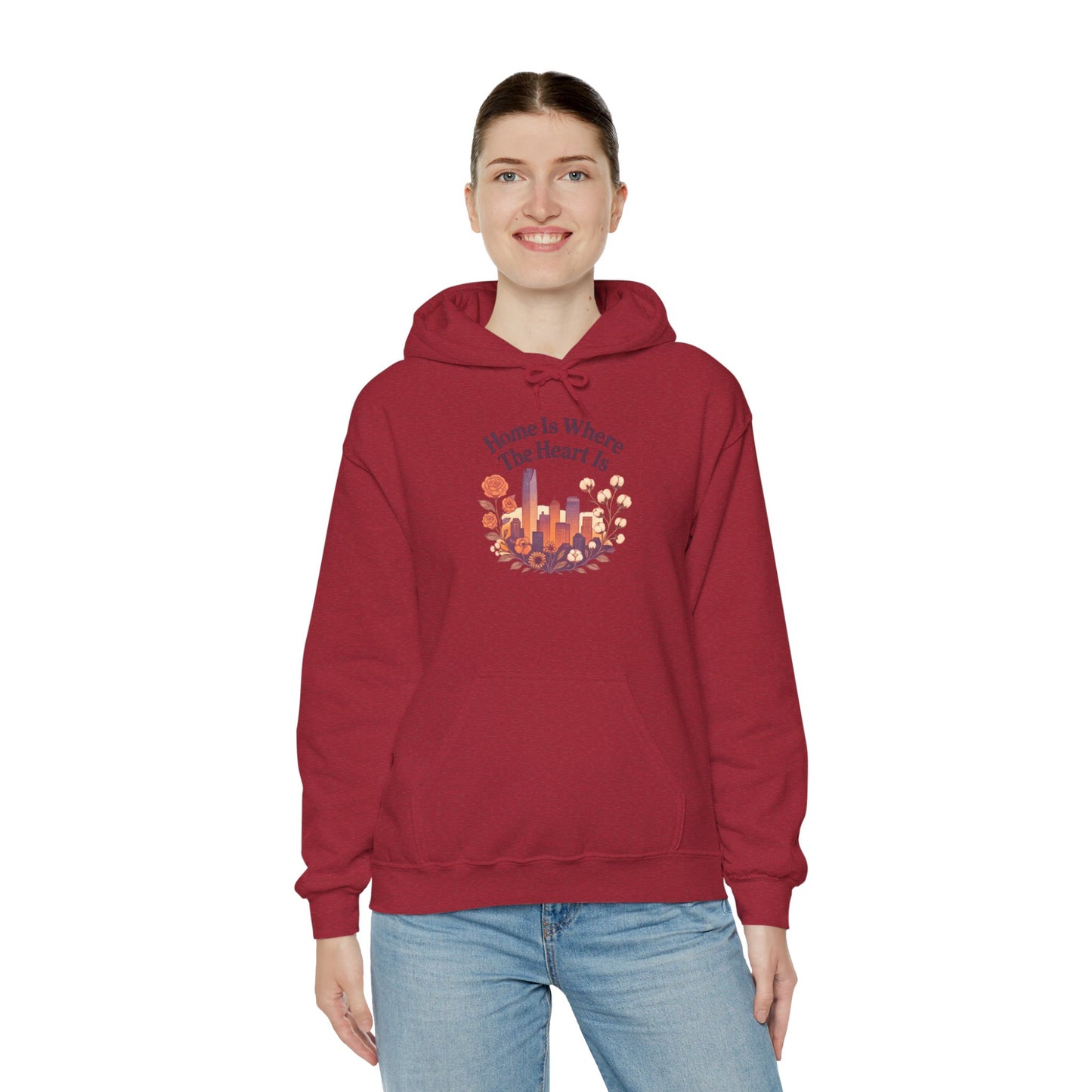 Home Is Where the Heart Is Oklahoma City Hoodie | Oklahoma Pride Gift | OKC Home Hoodie