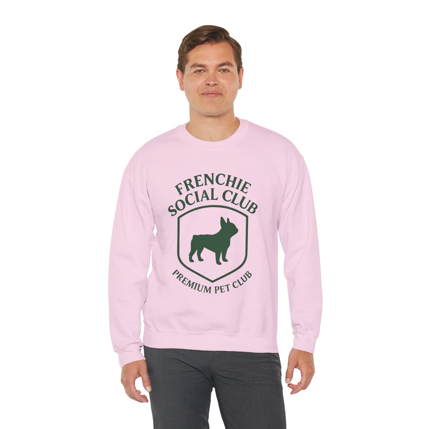 French Bulldog Club Sweatshirt | Retro Frenchie Pullover | Unisex Dog Lover Crewneck | Minimal Country Club Style Frenchie Sweater