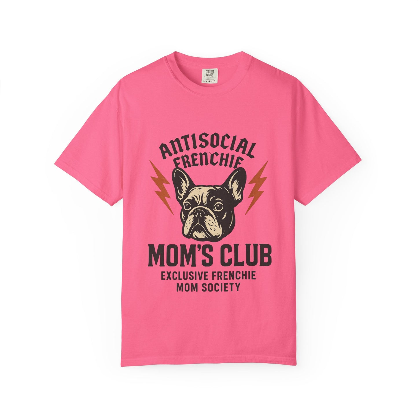 Antisocial Frenchie Mom’s Club Shirt – Retro French Bulldog Mom Tee, Funny Frenchie Lover Gift, Vintage Dog Mom Graphic T-Shirt