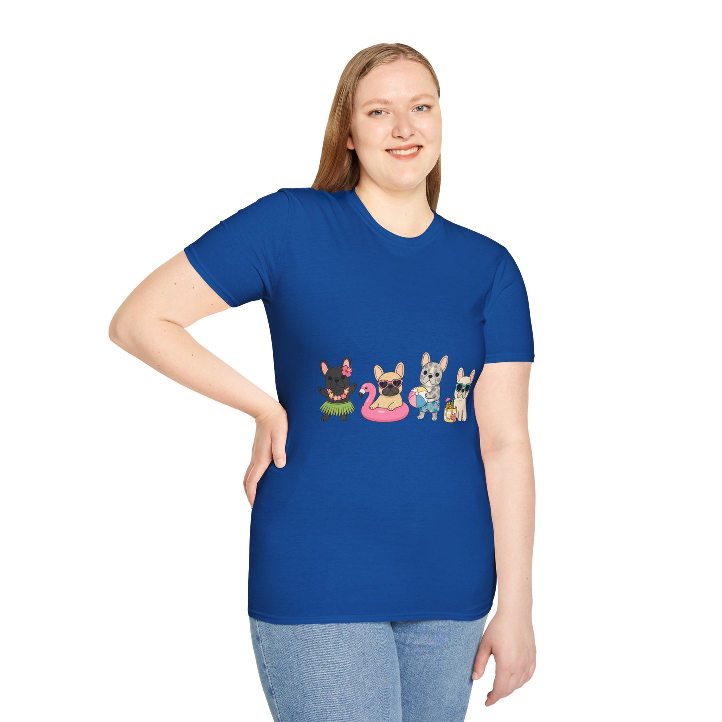 Summer French Bulldog Shirt, Beach Frenchie Tee, Cute Frenchie Summer Shirt, Vacation Dog Mom Shirt, Tropical French Bulldog Graphic Tee