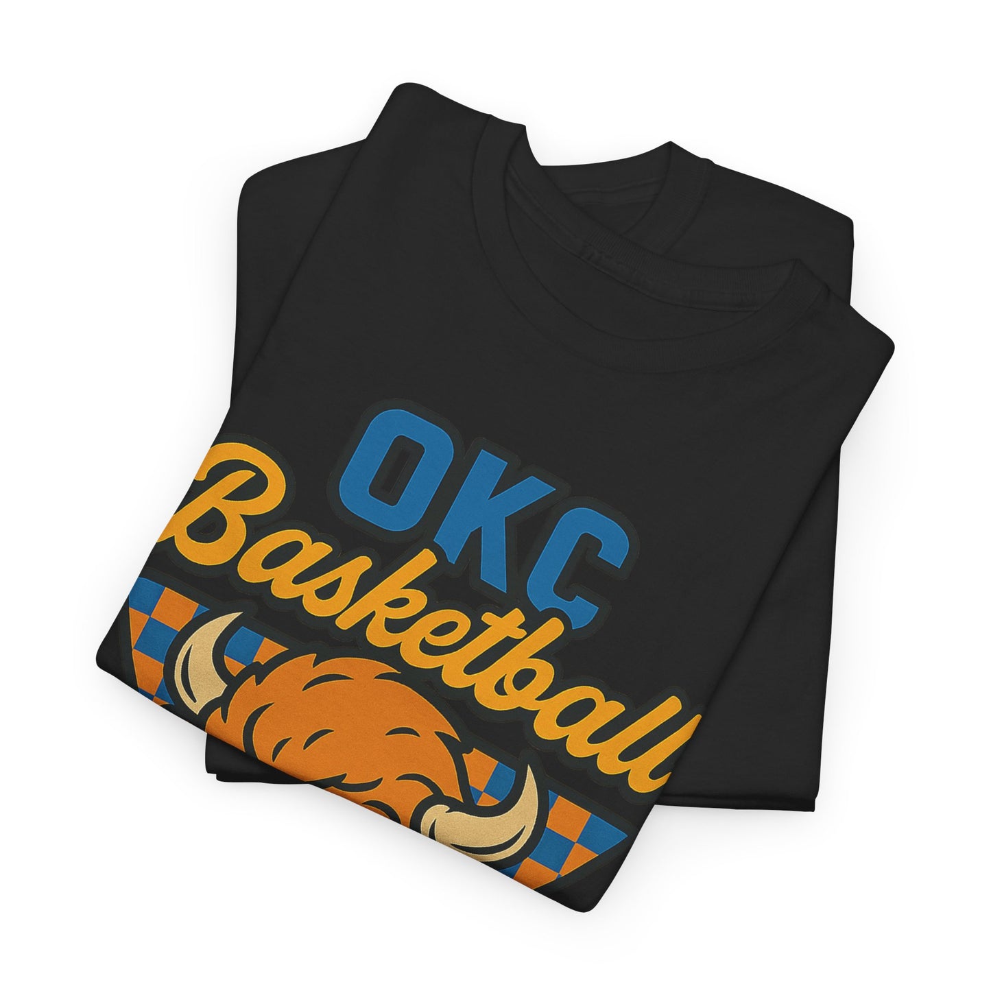 OKC Basketball Bison T-Shirt | Oklahoma City Retro Basketball Tee | Thunder Style Shirt | OKC Fan Gift | Vintage Sports Graphic