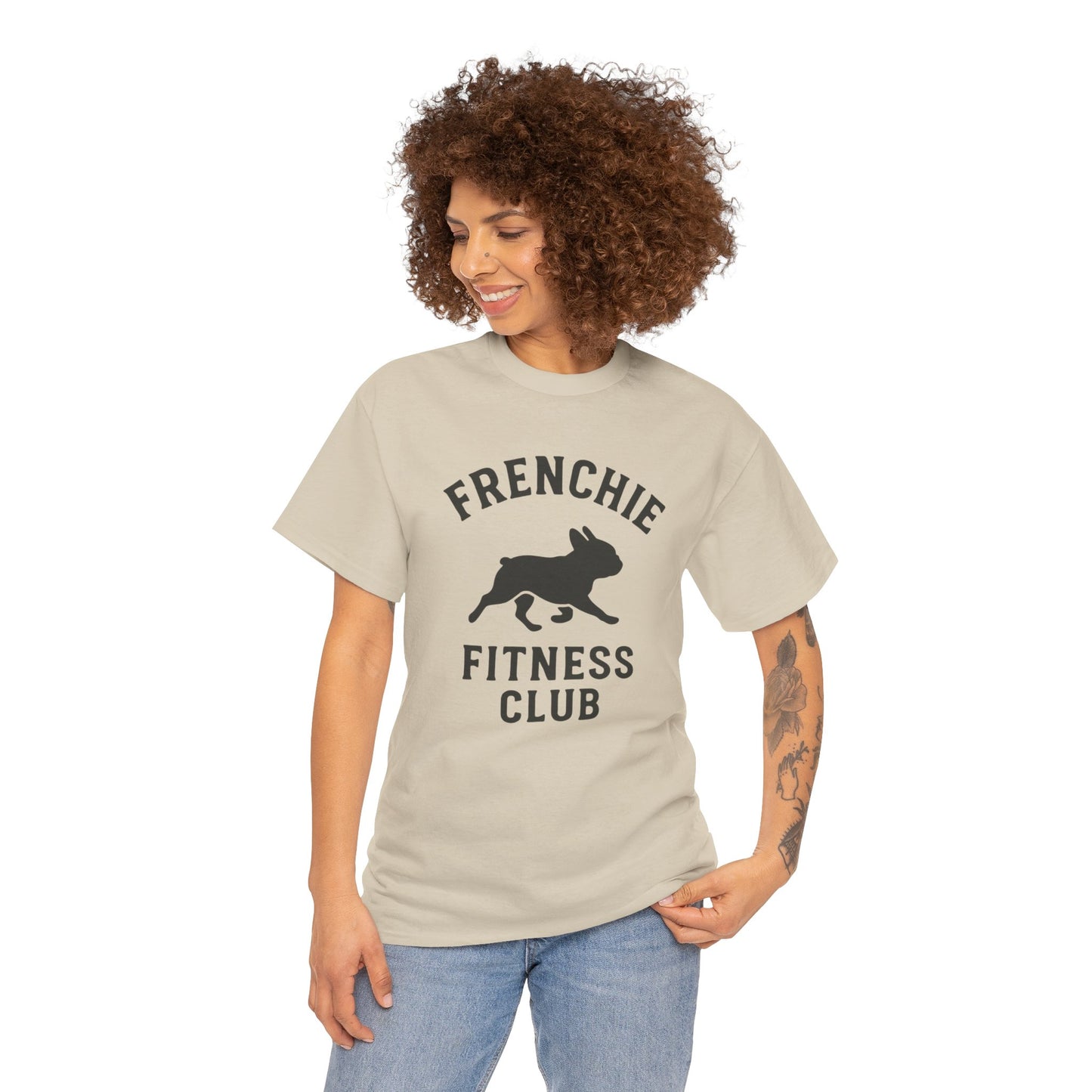 Frenchie Fitness Club T-Shirt | Funny French Bulldog Gym Tee | Dog Lover Workout Shirt | Frenchie Mom Gift | Cute Fitness Dog Graphic Tee