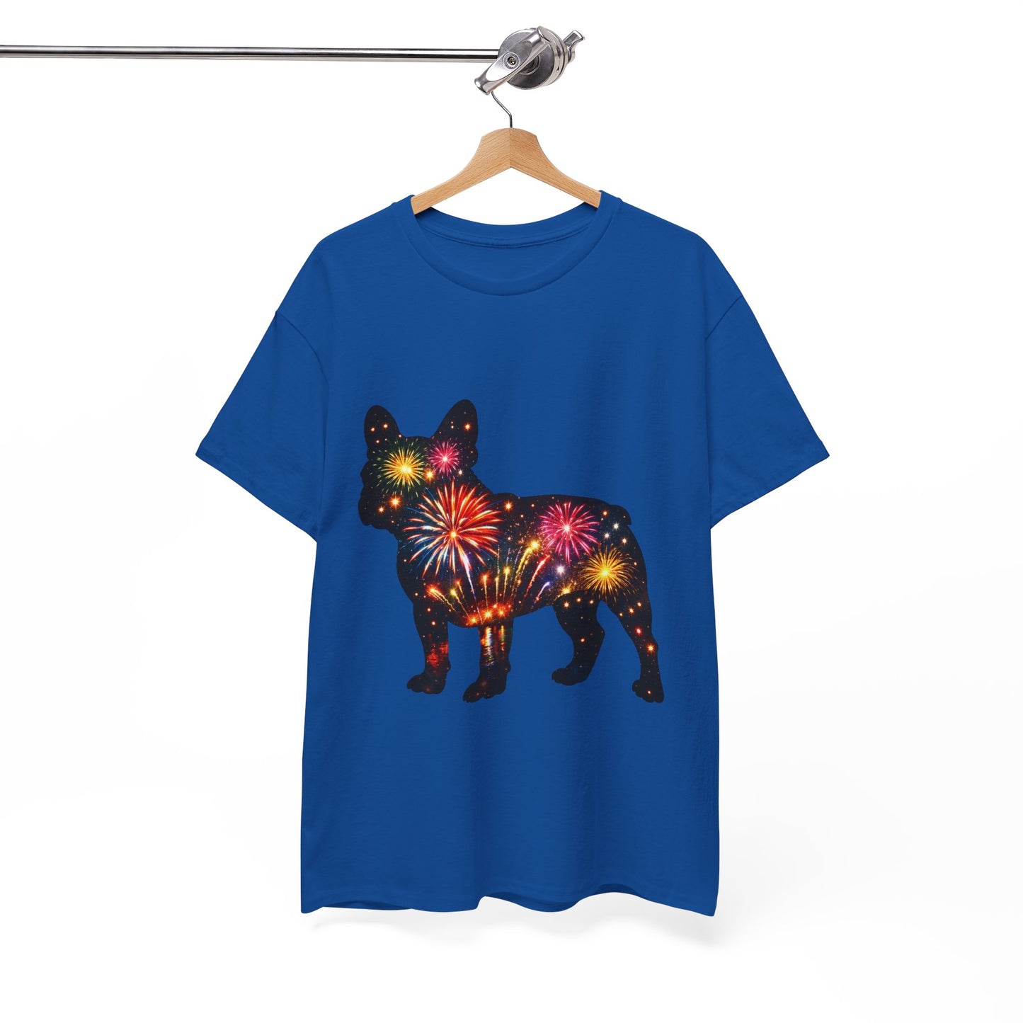 Patriotic French Bulldog Shirt, Fireworks Frenchie Tee, Fourth of July Dog Lover Shirt, Independence Day French Bulldog Gift, USA Dog Tee