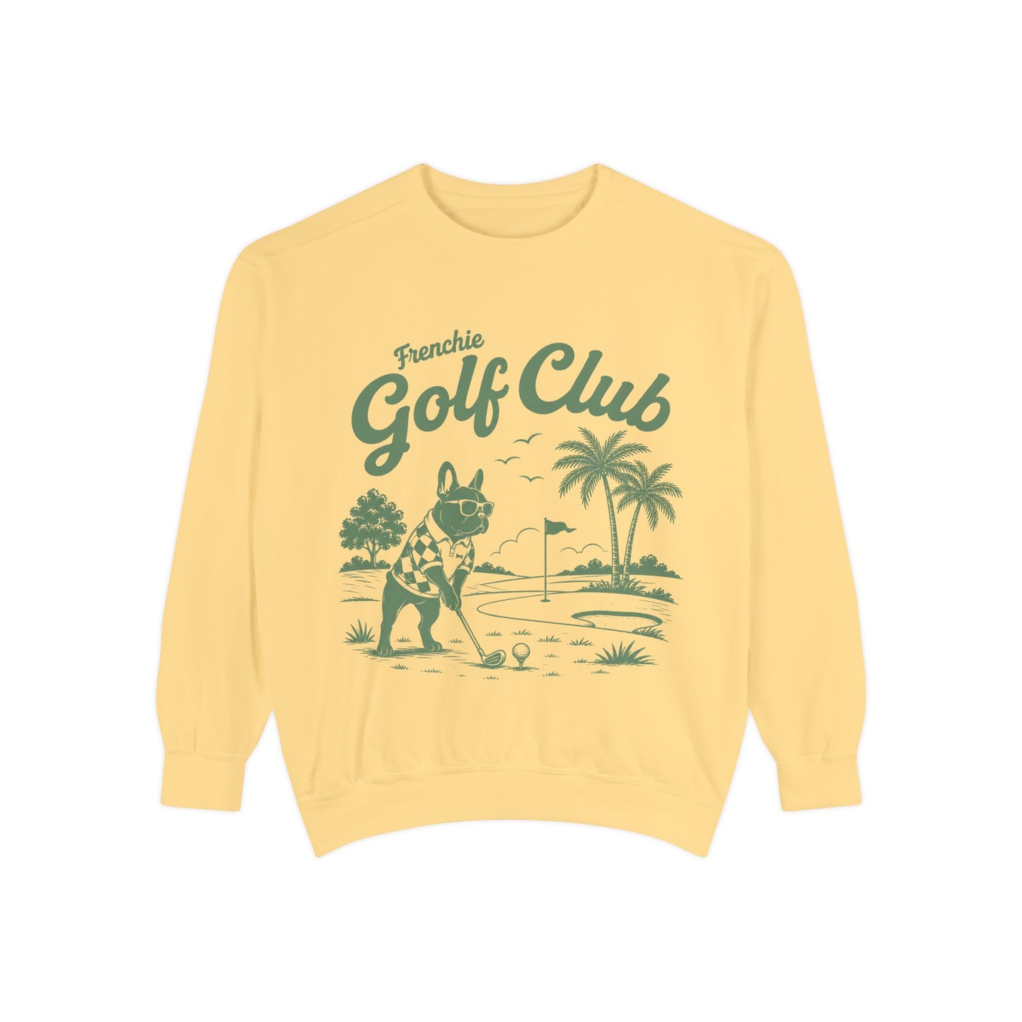 Frenchie Golf Club Sweatshirt — Cute French Bulldog Golfer Pullover