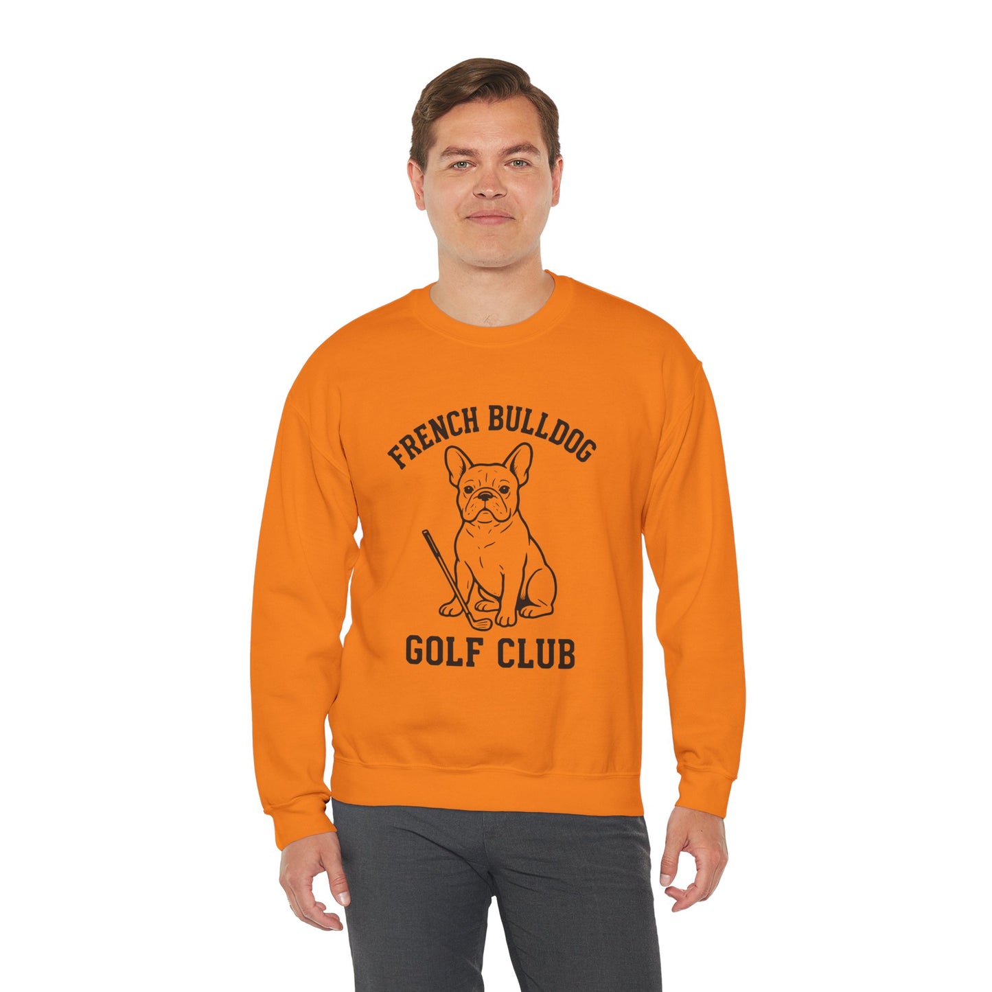 French Bulldog Golf Club Sweatshirt | Frenchie Golf Crewneck | Cute Dog Golfer Sweater | Frenchie Lover Gift | Golf Dog Apparel | Pet Lover Pullover