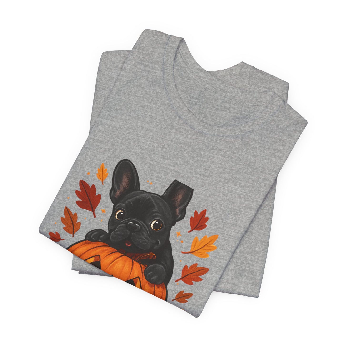 Cutest Pumpkin in the Patch Frenchie T-Shirt | Halloween Dog Lover Tee | Fall French Bulldog Shirt | Cute Pumpkin Patch Graphic Tee