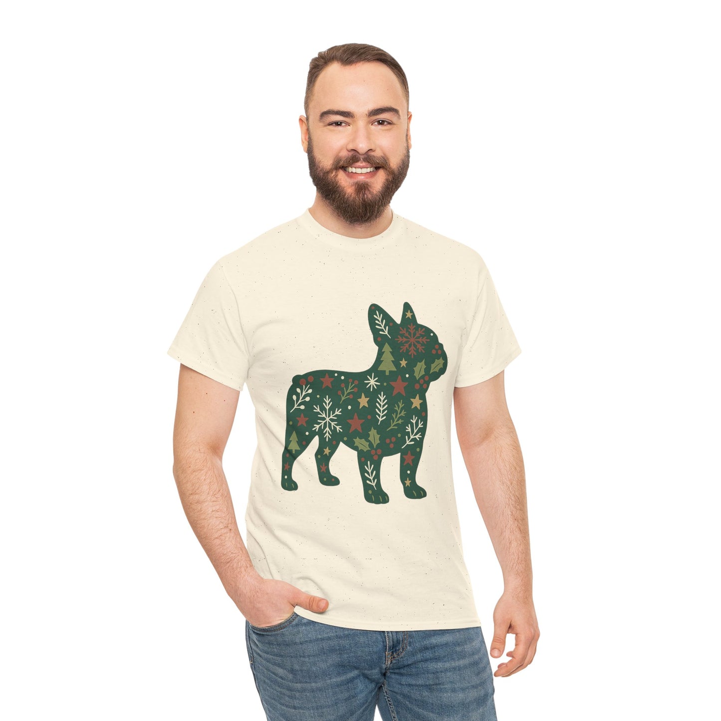 Christmas Frenchie Sweatshirt | Holiday French Bulldog Silhouette | Festive Dog Lover Gift | Cute Winter Frenchie Apparel