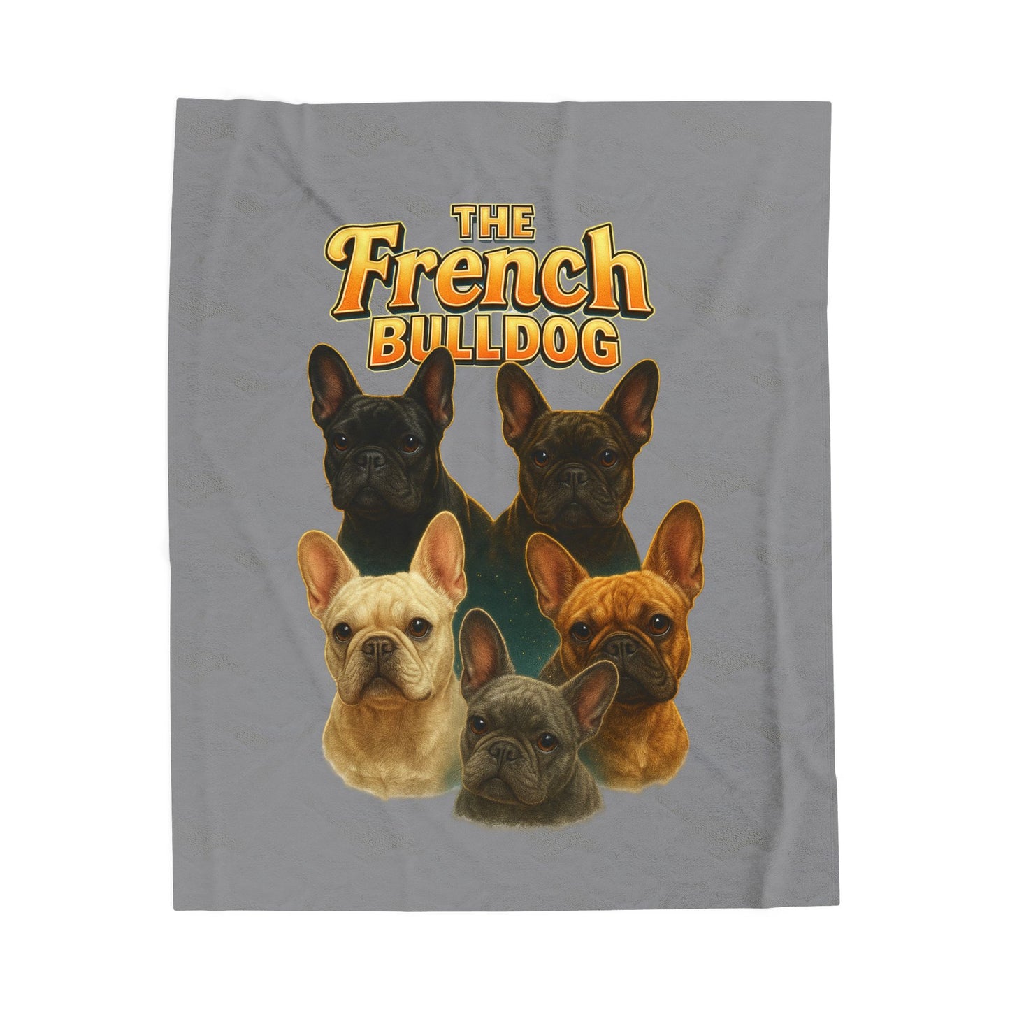 The French Bulldog Velveteen Plush Blanket | Cozy Dog Lover Throw | Frenchie Gift for Pet Owners | Soft Fleece Bed Blanket | Home Décor