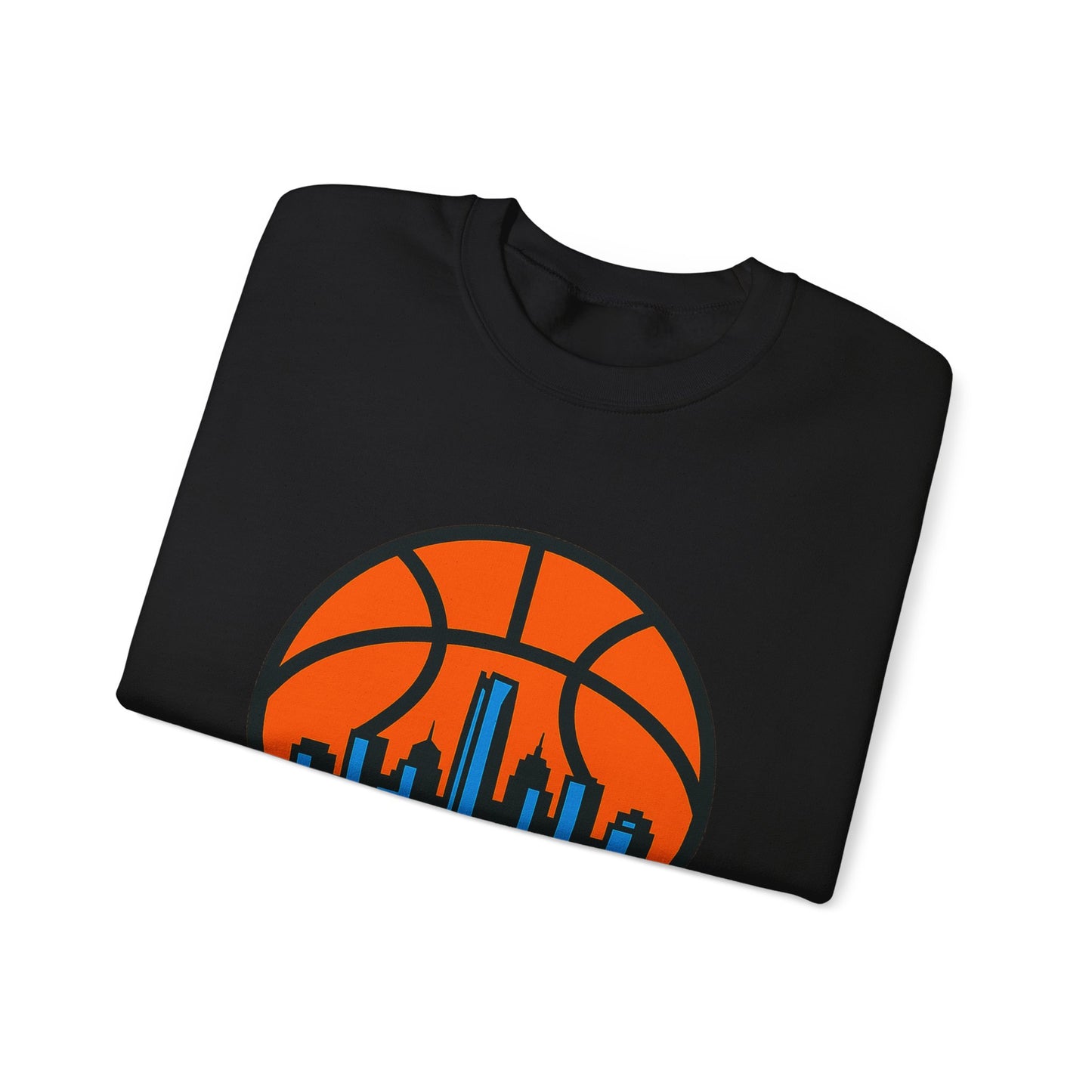 Oklahoma City Basketball Sweatshirt | Blue & Orange Skyline Pullover