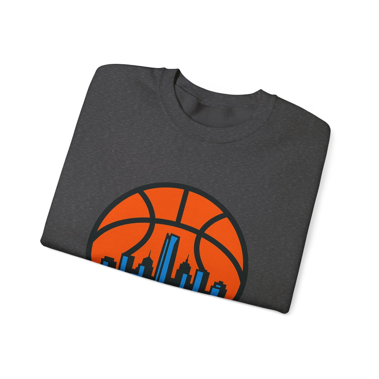 Oklahoma City Basketball Sweatshirt | Blue & Orange Skyline Pullover